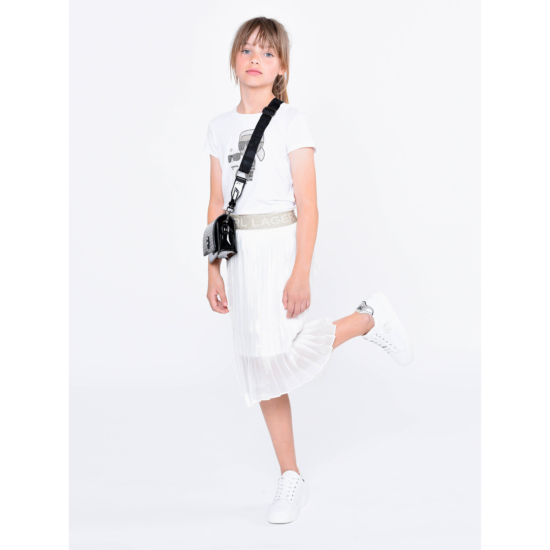 Karl Lagerfeld Kids Тишърт Z15420 S Бял Regular Fit - Pepit.bg