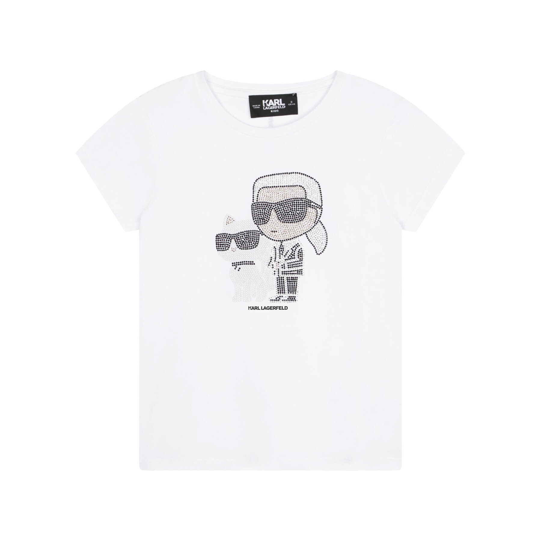 Karl Lagerfeld Kids Тишърт Z15420 S Бял Regular Fit - Pepit.bg