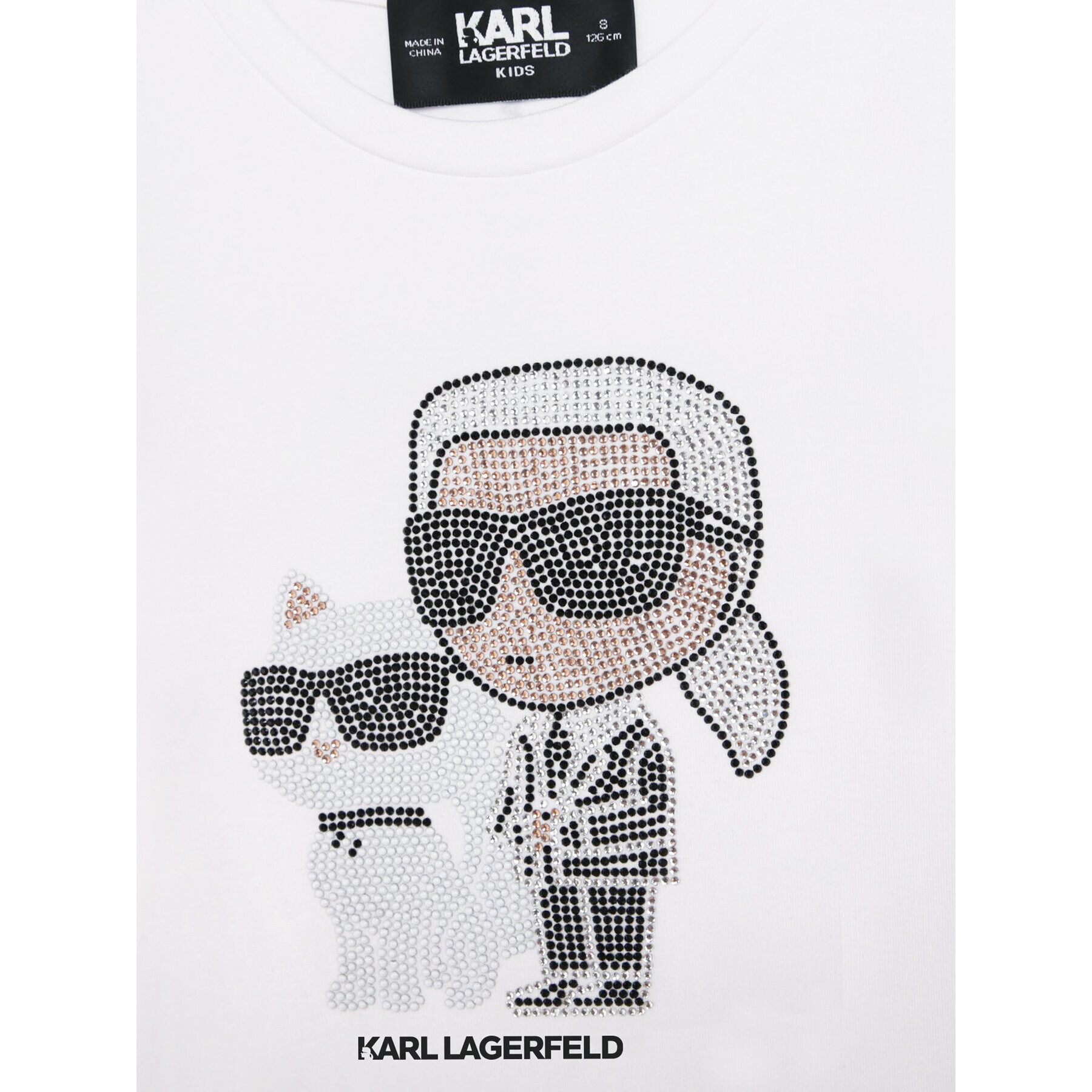 Karl Lagerfeld Kids Тишърт Z15420 S Бял Regular Fit - Pepit.bg