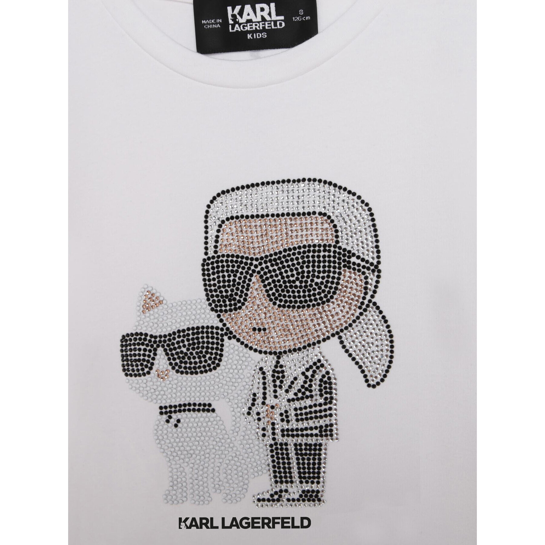 Karl Lagerfeld Kids Тишърт Z15420 S Бял Regular Fit - Pepit.bg
