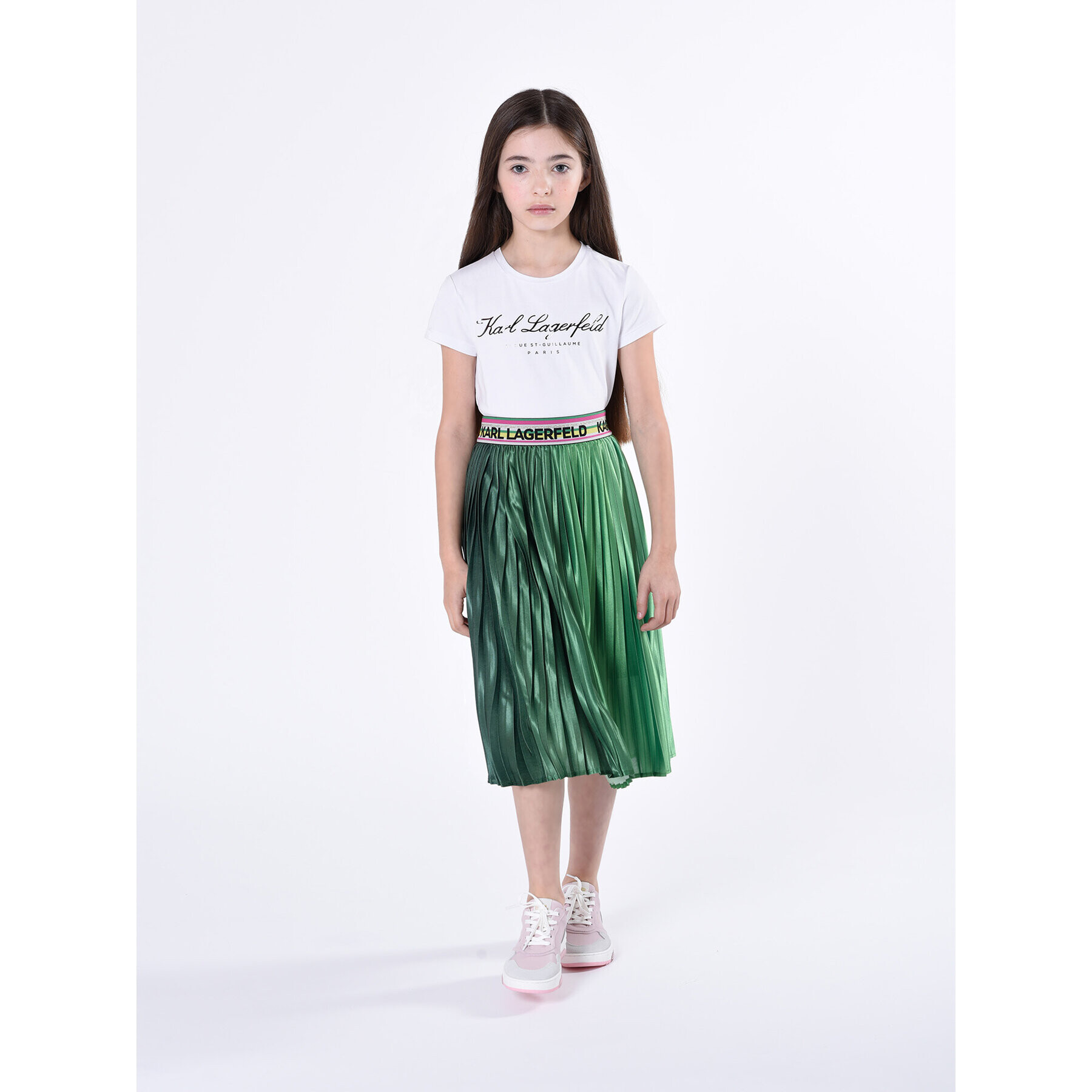 Karl Lagerfeld Kids Тишърт Z15435 D Бял Regular Fit - Pepit.bg
