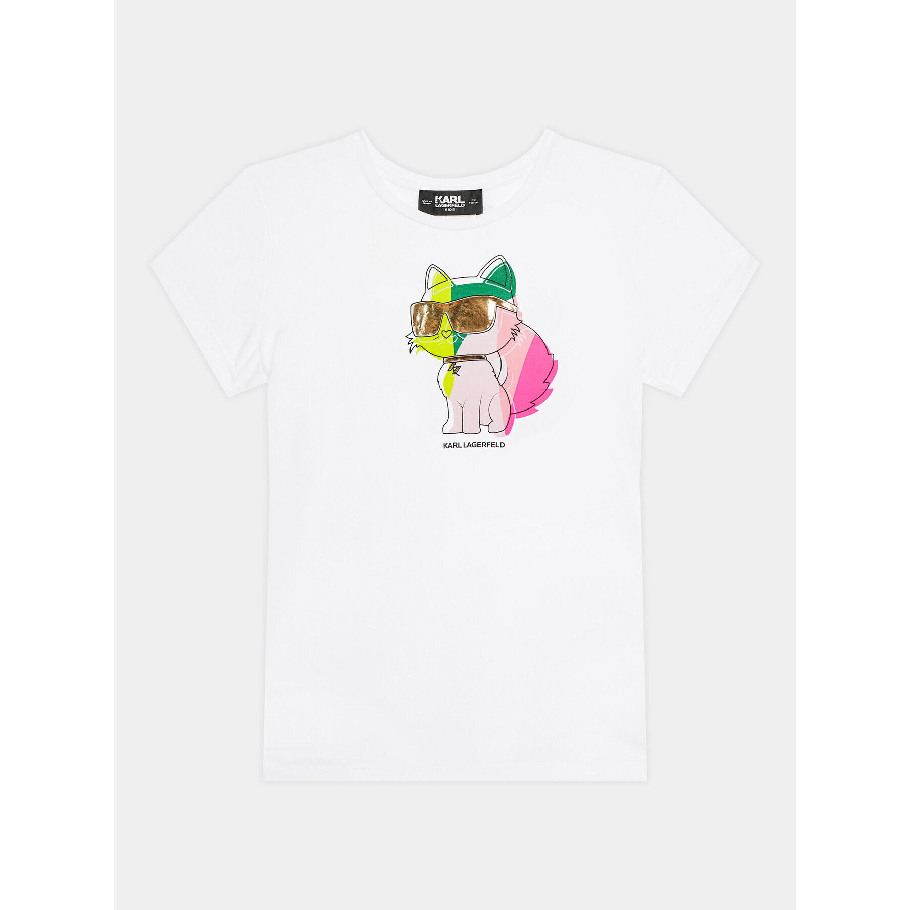 Karl Lagerfeld Kids Тишърт Z15439 M Бял Regular Fit - Pepit.bg