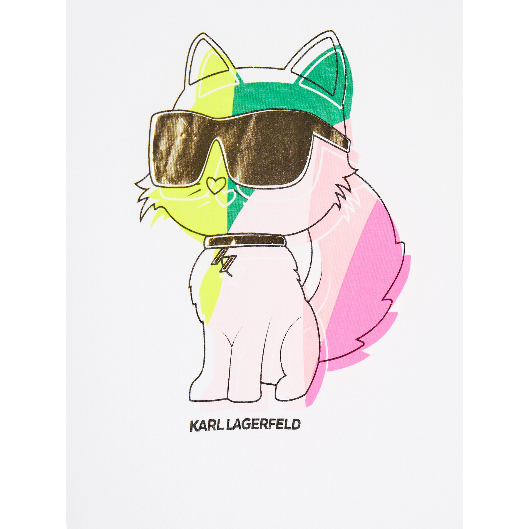 Karl Lagerfeld Kids Тишърт Z15439 M Бял Regular Fit - Pepit.bg
