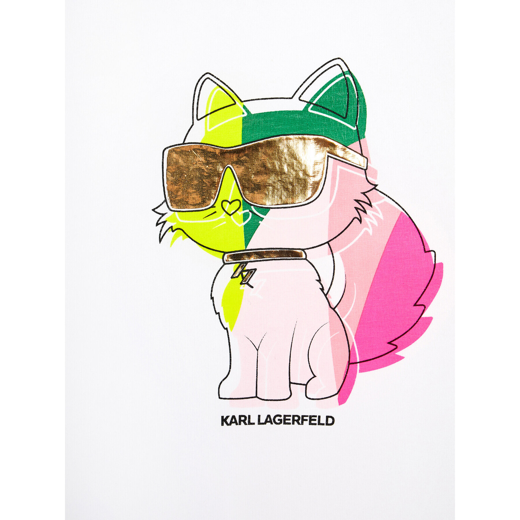 Karl Lagerfeld Kids Тишърт Z15439 S Бял Regular Fit - Pepit.bg