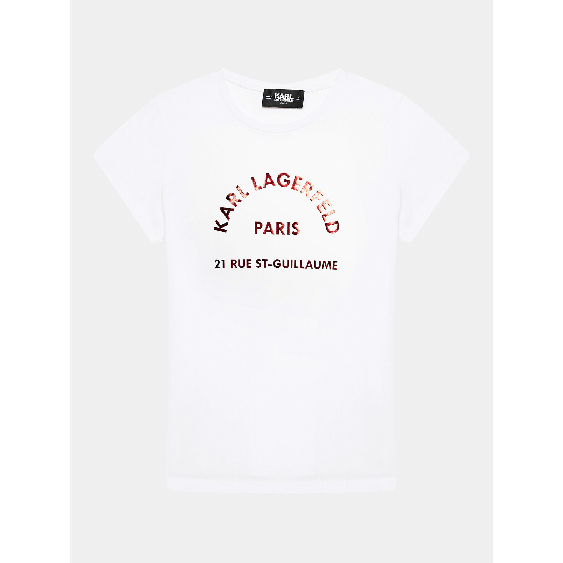 Karl Lagerfeld Kids Тишърт Z15443 D Бял Regular Fit - Pepit.bg