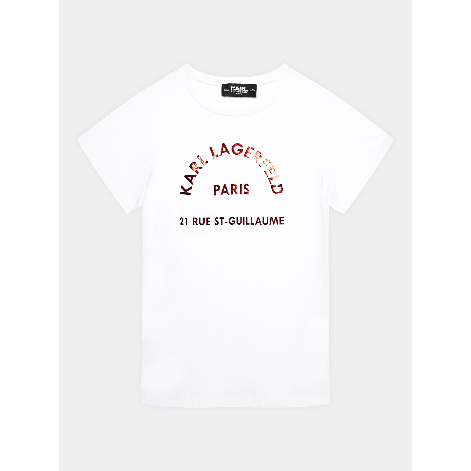 Karl Lagerfeld Kids Тишърт Z15443 S Бял Regular Fit - Pepit.bg