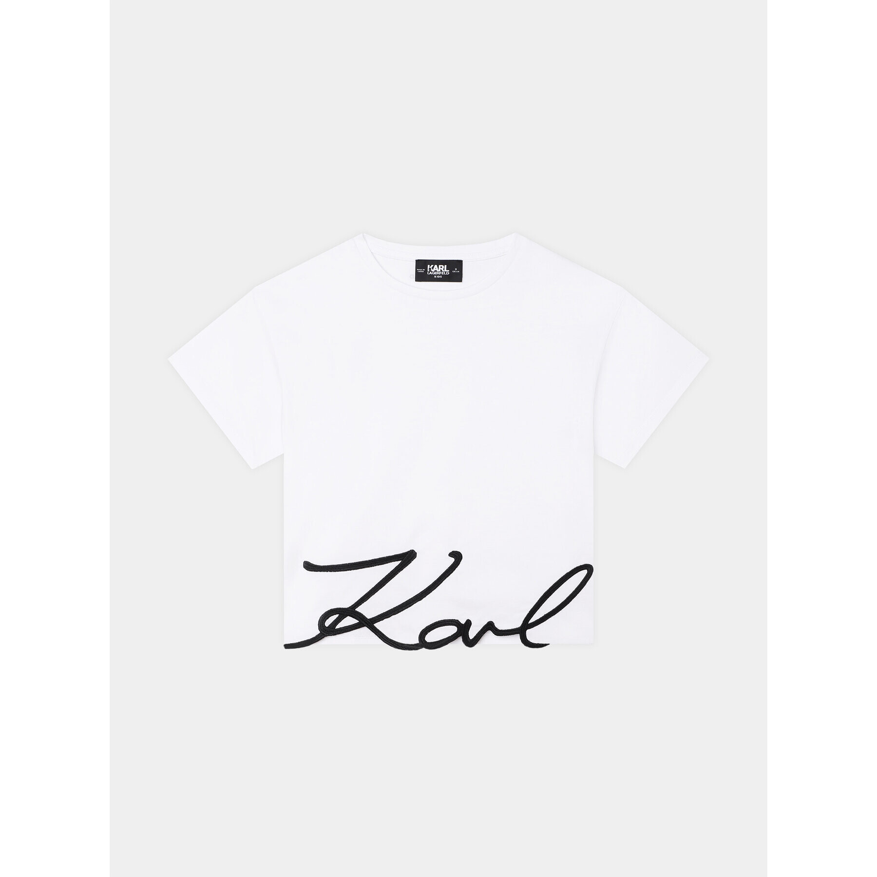Karl Lagerfeld Kids Тишърт Z15448 S Бял Regular Fit - Pepit.bg
