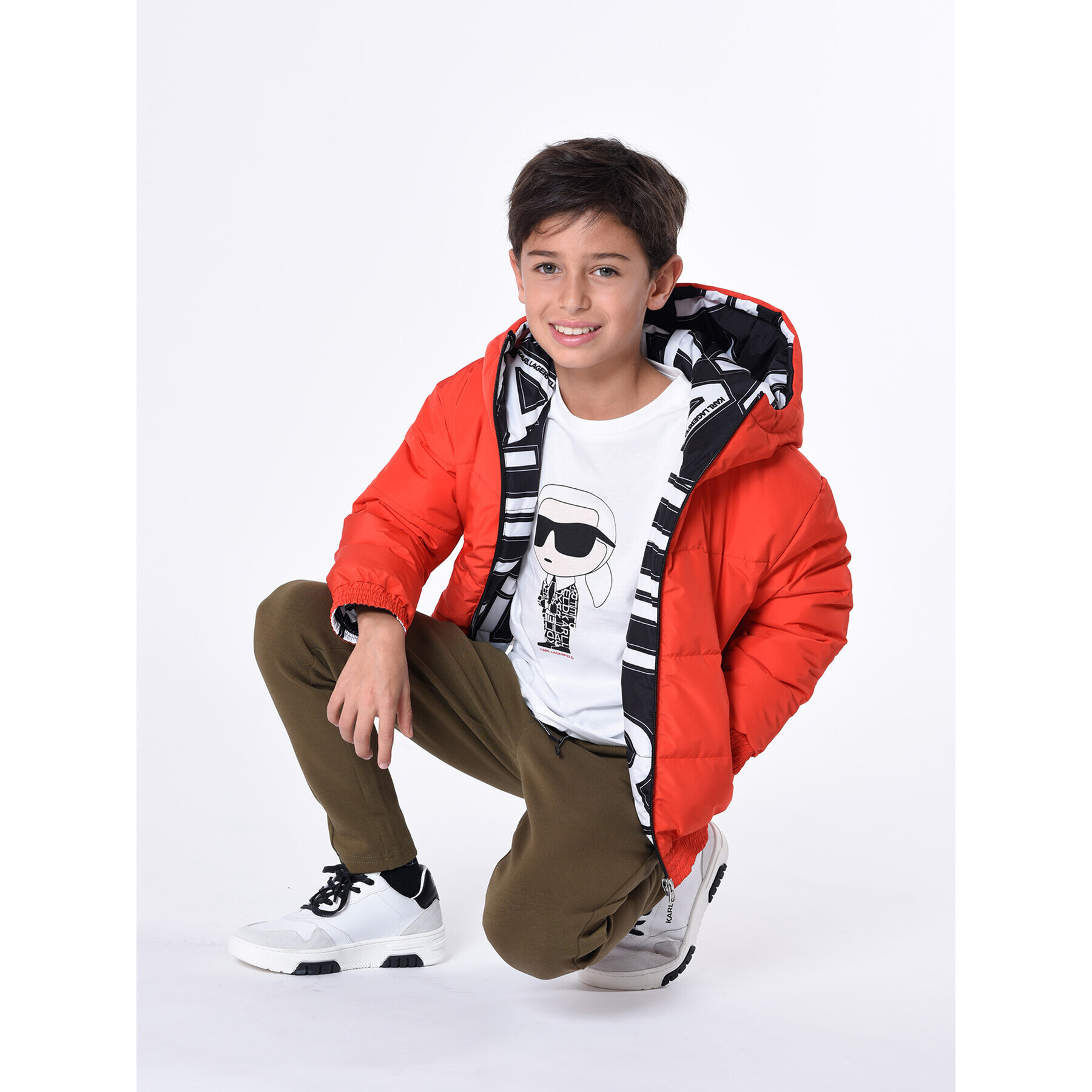 Karl Lagerfeld Kids Тишърт Z25410 D Бял Regular Fit - Pepit.bg