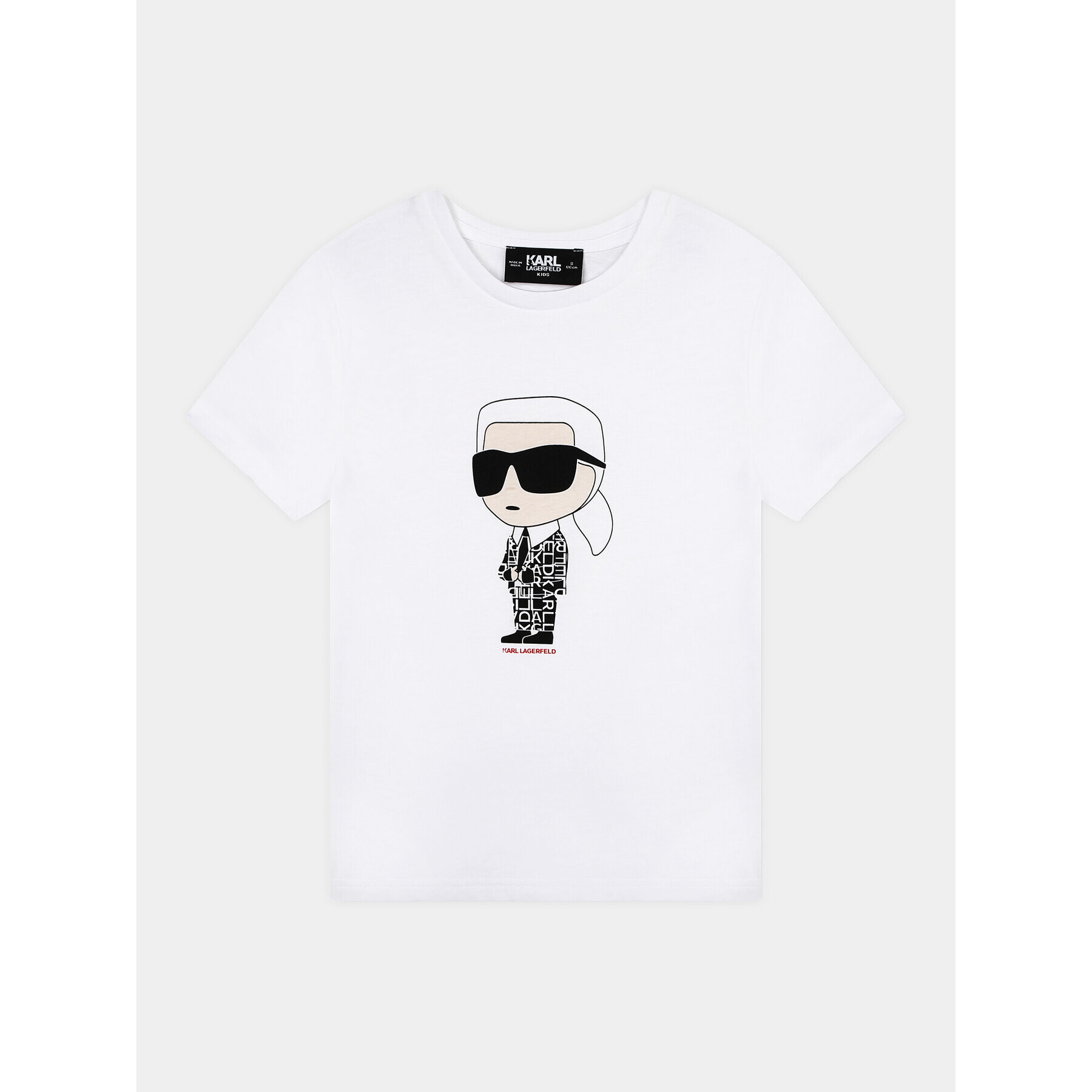 Karl Lagerfeld Kids Тишърт Z25410 M Бял Regular Fit - Pepit.bg