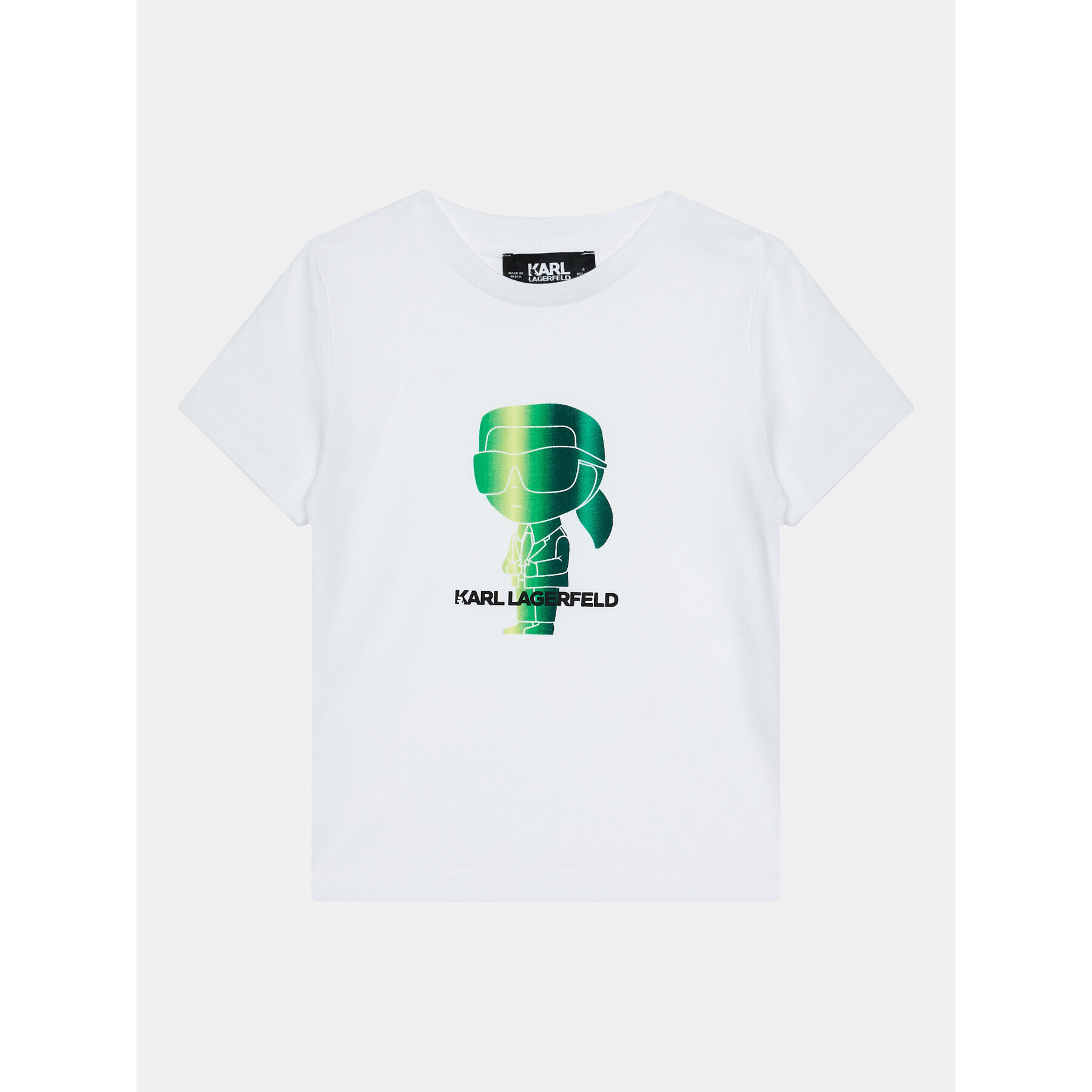 Karl Lagerfeld Kids Тишърт Z25411 S Бял Regular Fit - Pepit.bg