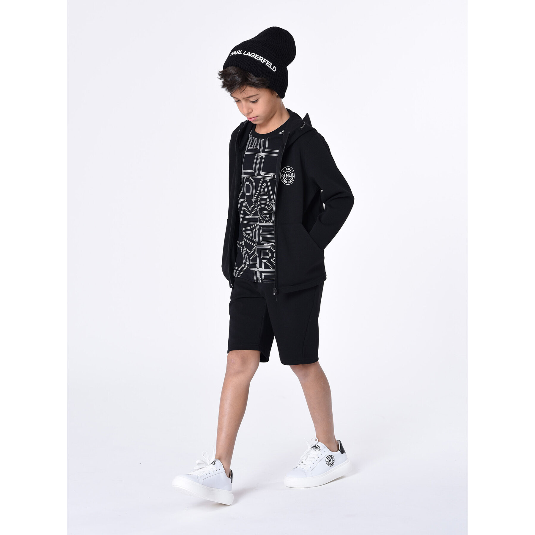 Karl Lagerfeld Kids Тишърт Z25414 S Черен Regular Fit - Pepit.bg