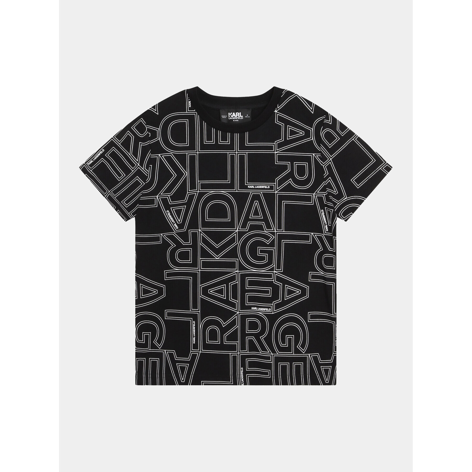 Karl Lagerfeld Kids Тишърт Z25414 S Черен Regular Fit - Pepit.bg