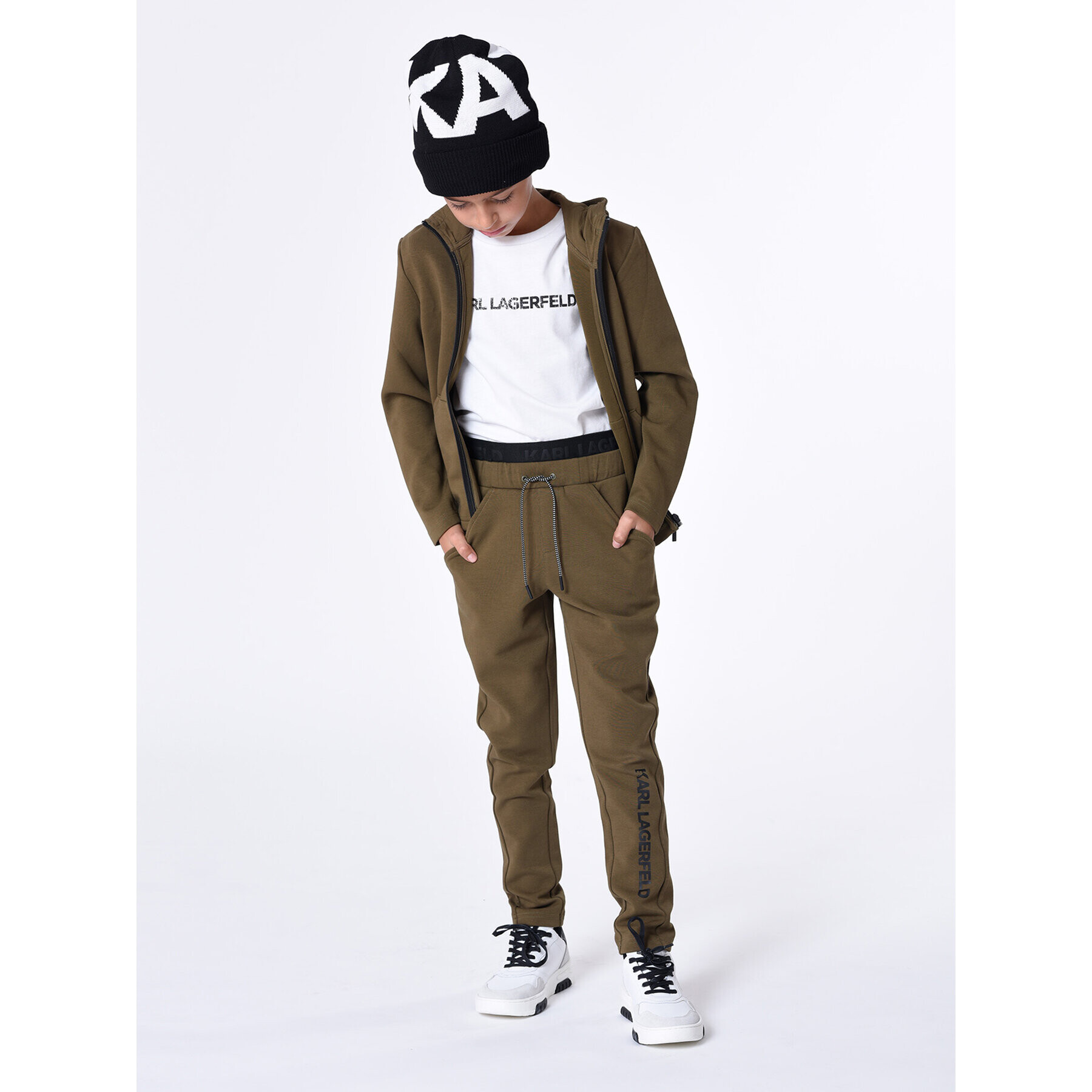 Karl Lagerfeld Kids Тишърт Z25422 D Бял Regular Fit - Pepit.bg