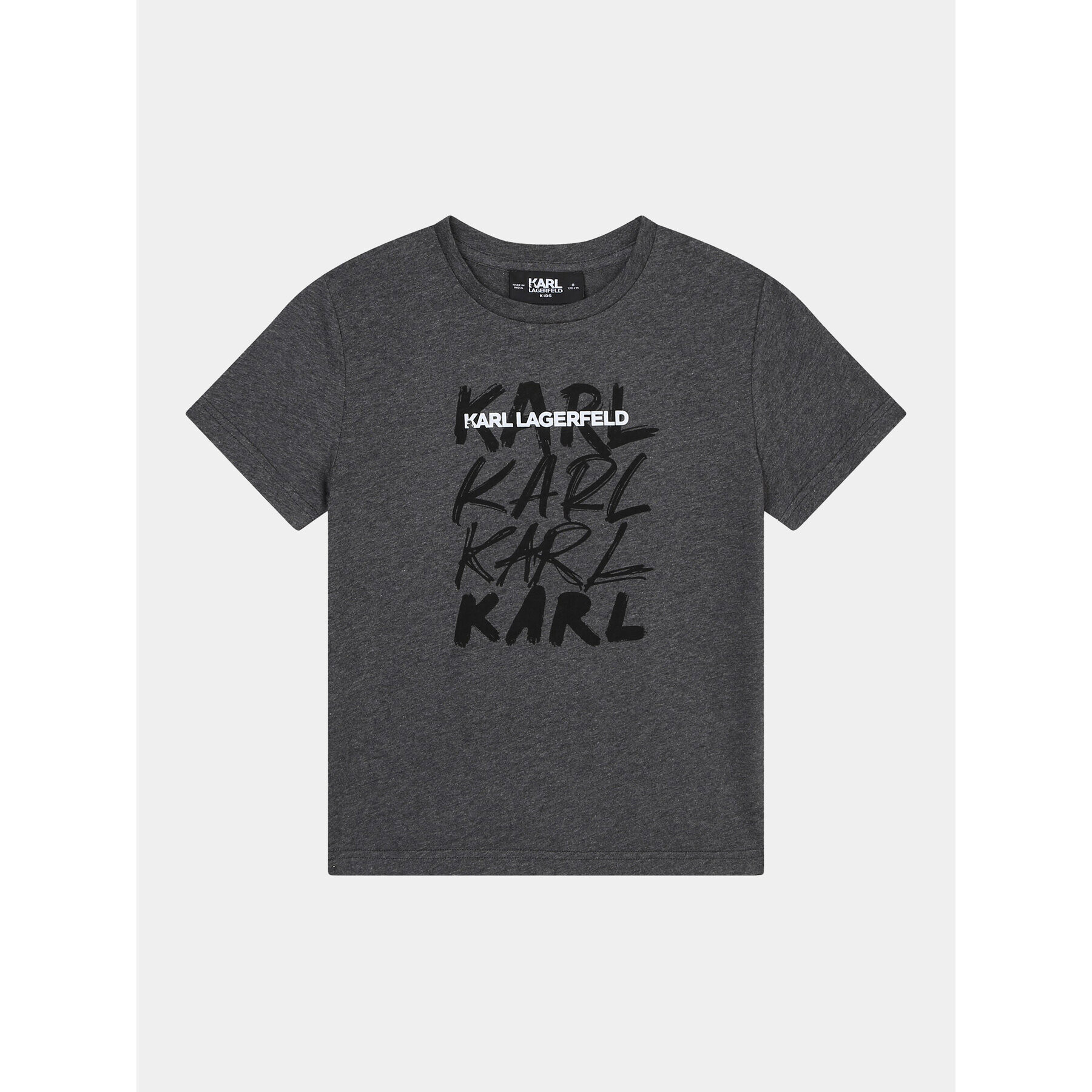 Karl Lagerfeld Kids Тишърт Z25424 S Сив Regular Fit - Pepit.bg