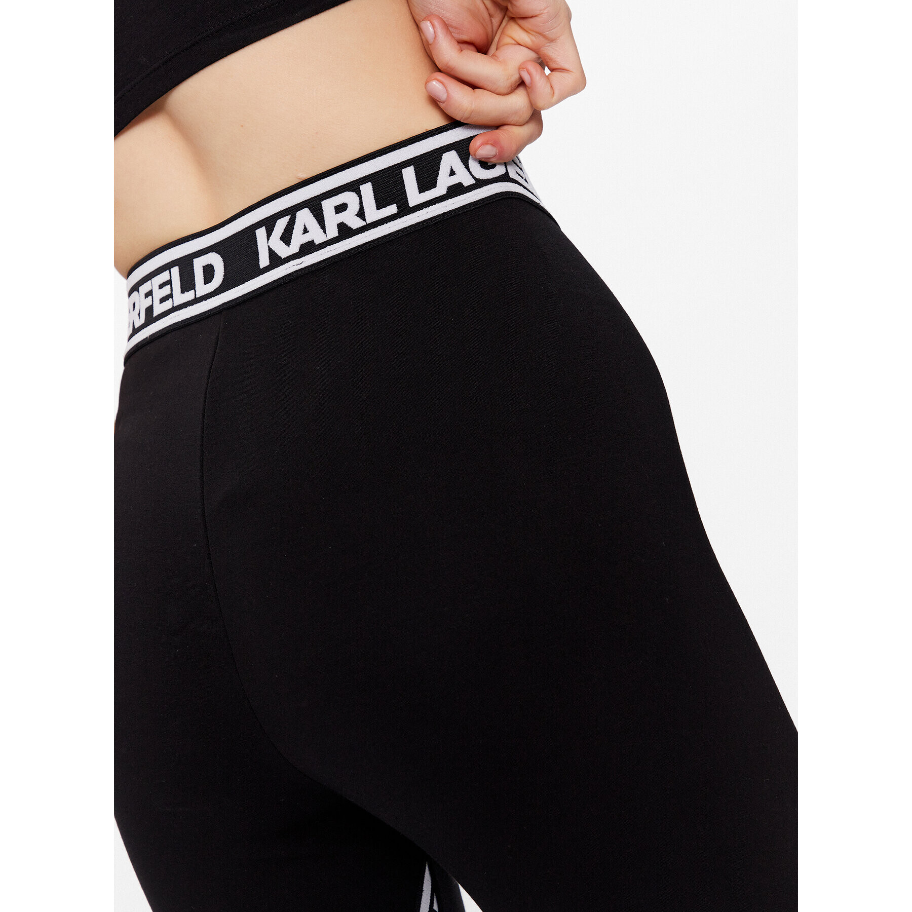 KARL LAGERFELD Клин Logo Punto 225W1051 Черен Slim Fit - Pepit.bg