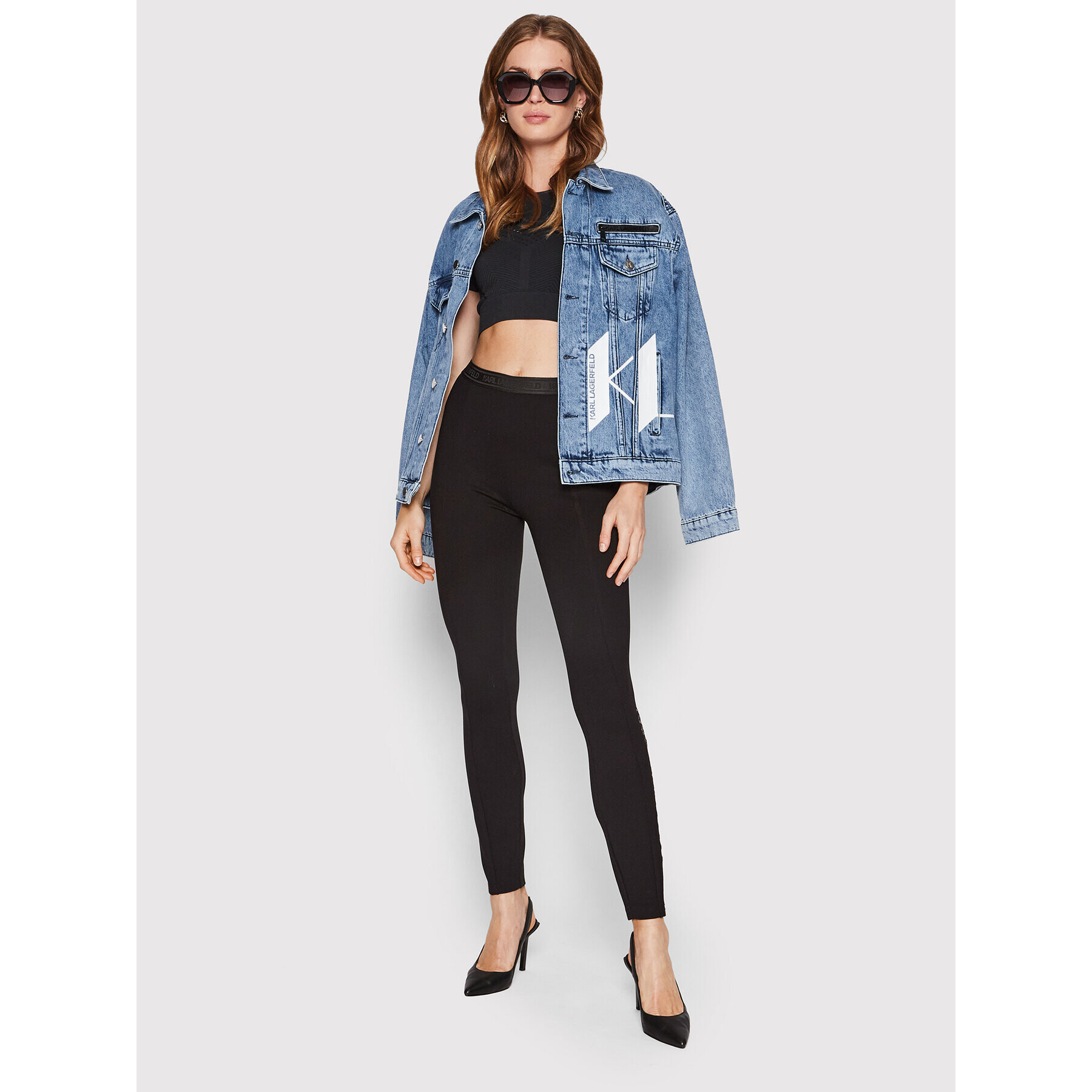 KARL LAGERFELD Клин Punto 221W1051 Черен Regular Fit - Pepit.bg