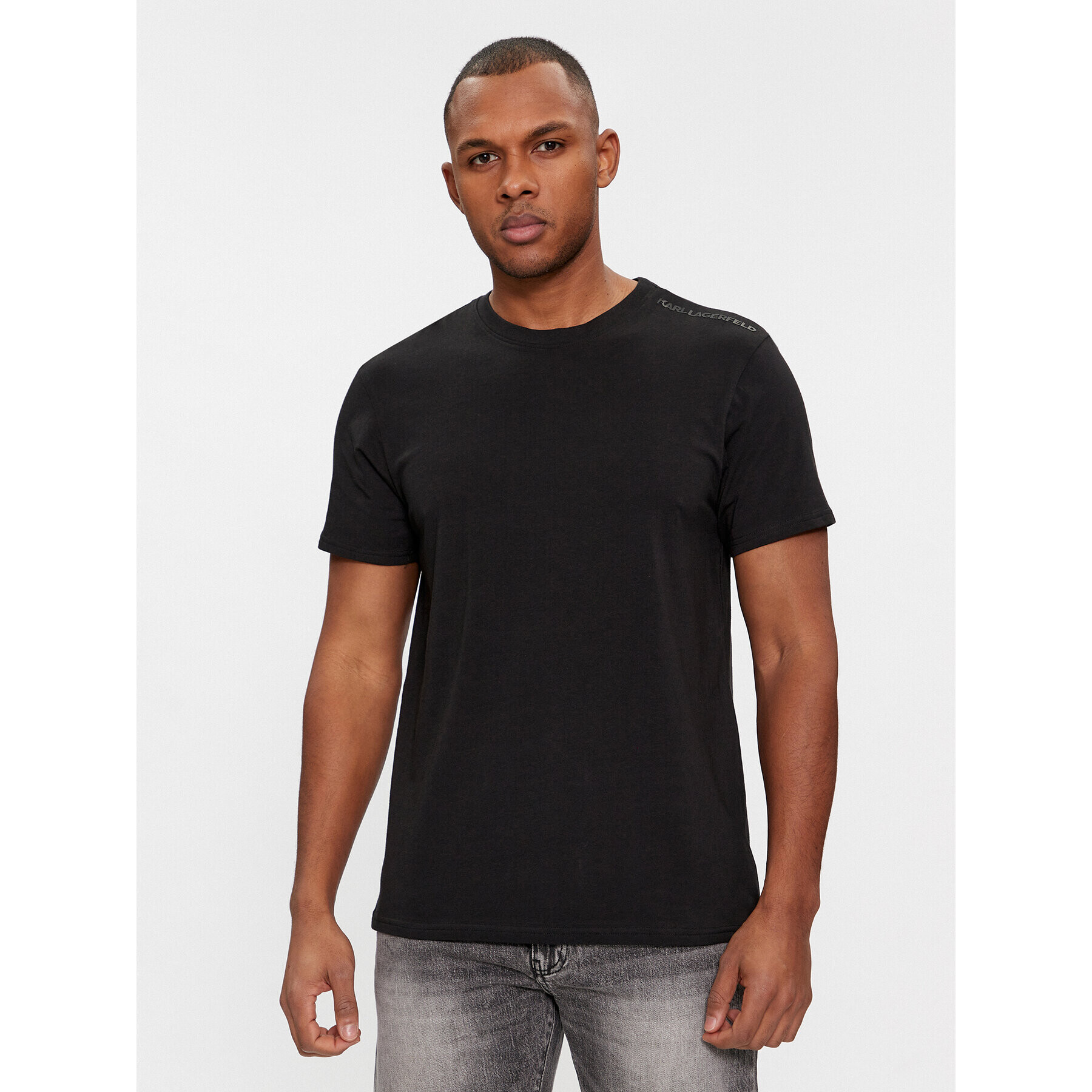 KARL LAGERFELD Комплект 2 тишъртки 240M2100 Черен Regular Fit - Pepit.bg