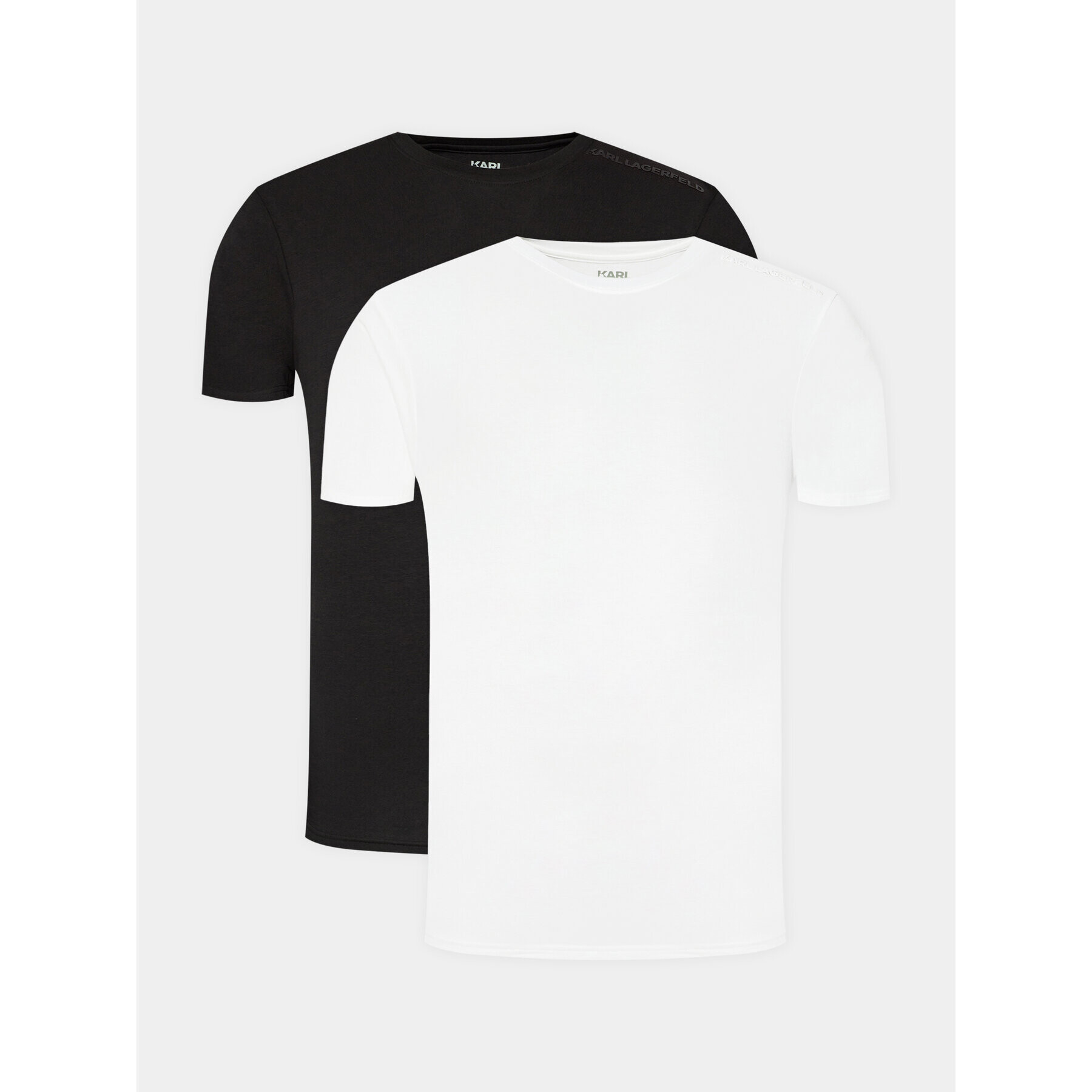 KARL LAGERFELD Комплект 2 тишъртки 240M2100 Черен Regular Fit - Pepit.bg
