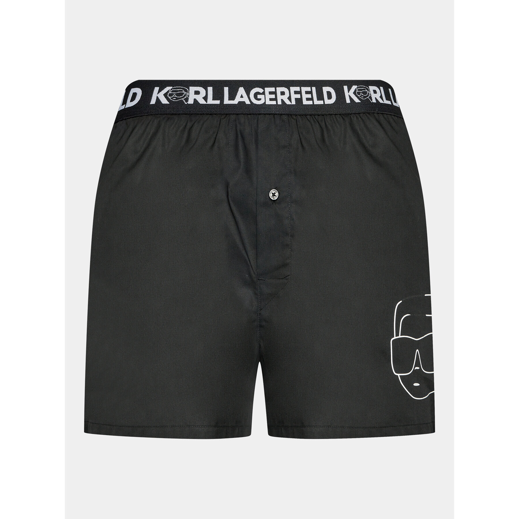 KARL LAGERFELD Комплект 3 чифта боксерки Ikonik 2.0 Woven Boxer (X3) 235M2115 Черен - Pepit.bg