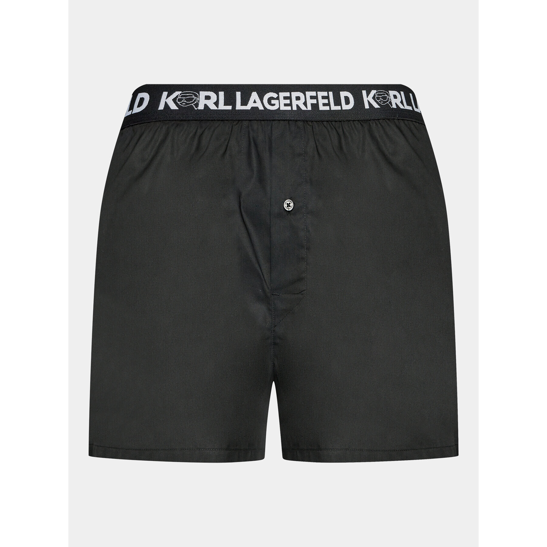 KARL LAGERFELD Комплект 3 чифта боксерки Ikonik 2.0 Woven Boxer (X3) 235M2115 Черен - Pepit.bg