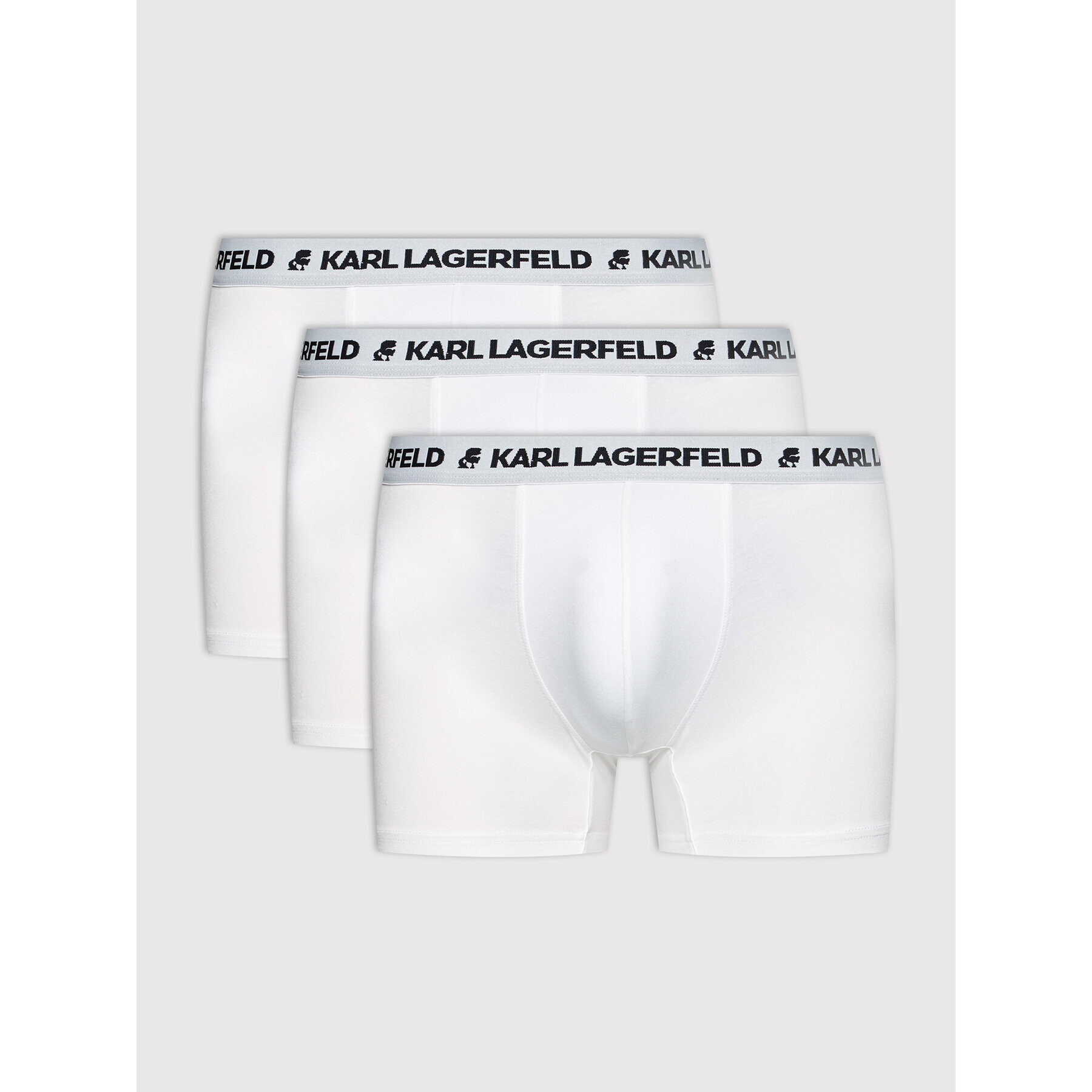 KARL LAGERFELD Комплект 3 чифта боксерки Logo 211M2104 Бял - Pepit.bg