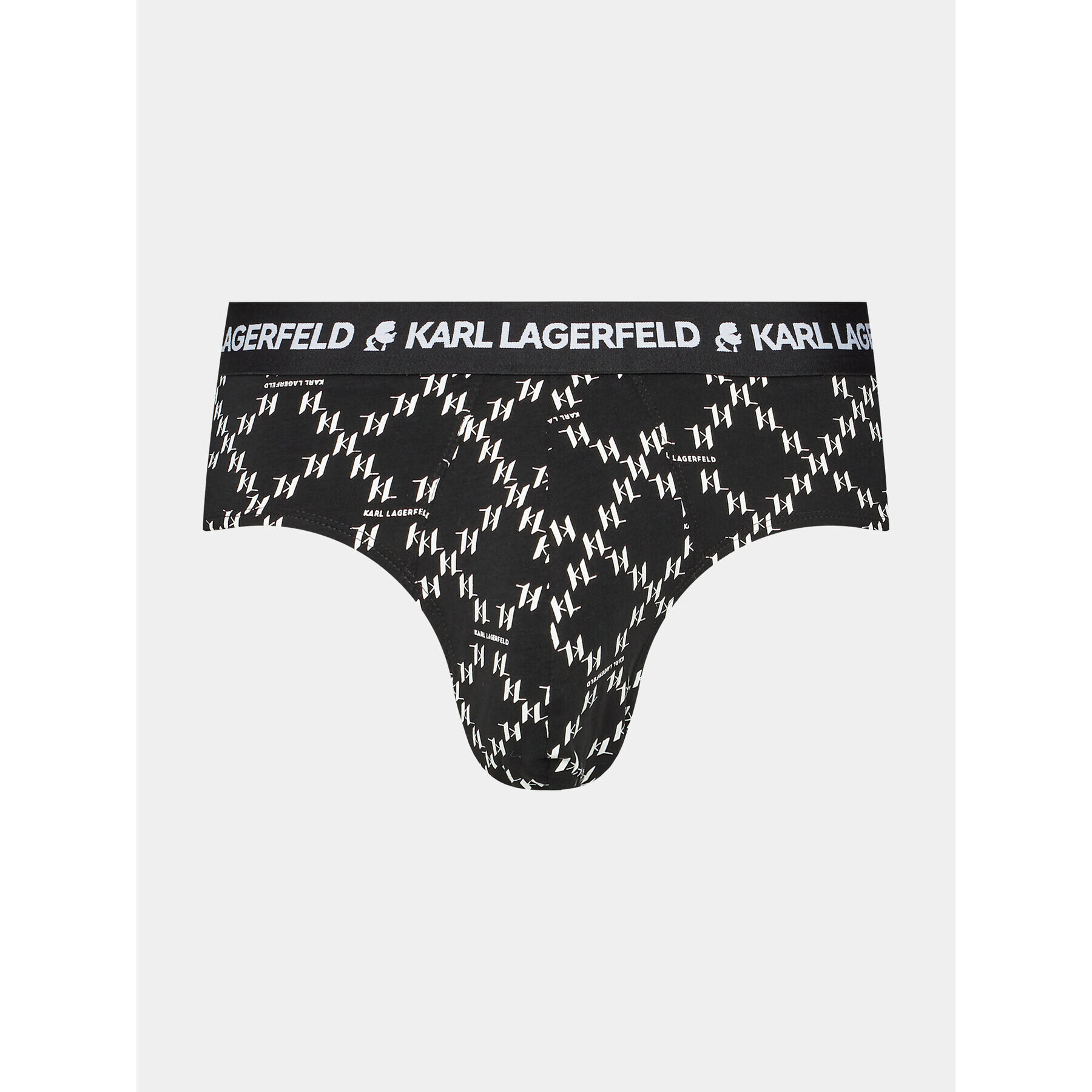 KARL LAGERFELD Комплект 3 чифта слипове Logo Monogram Brief Set(3Pack) 225M2102 Черен - Pepit.bg