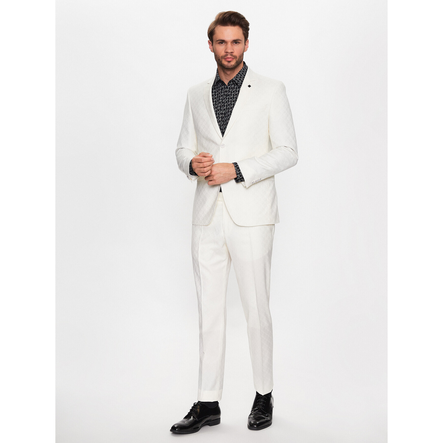 KARL LAGERFELD Костюм 105200 532036 Екрю Regular Fit - Pepit.bg