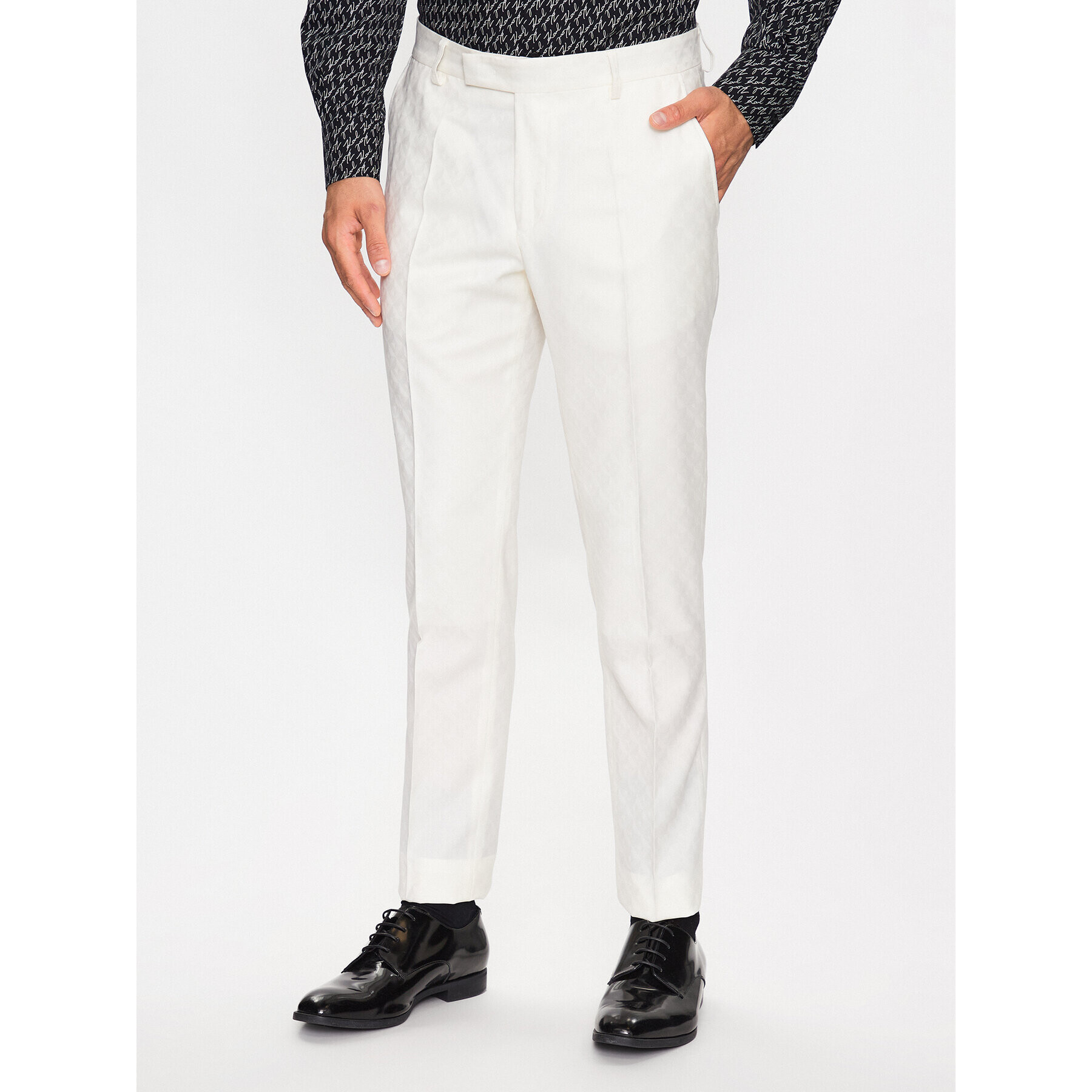 KARL LAGERFELD Костюм 105200 532036 Екрю Regular Fit - Pepit.bg