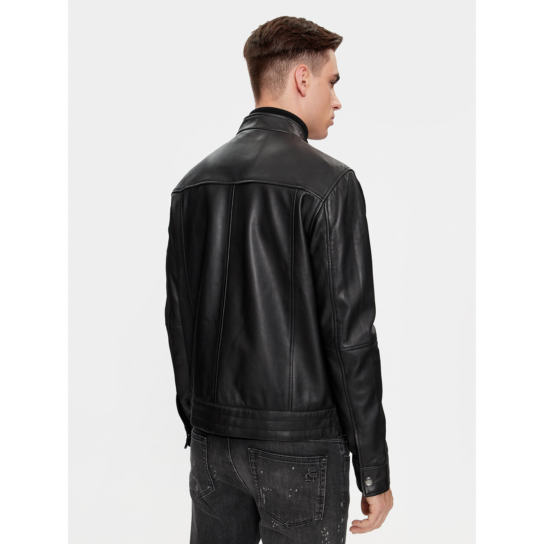 KARL LAGERFELD Кожено яке 555019 534422 Черен Regular Fit - Pepit.bg