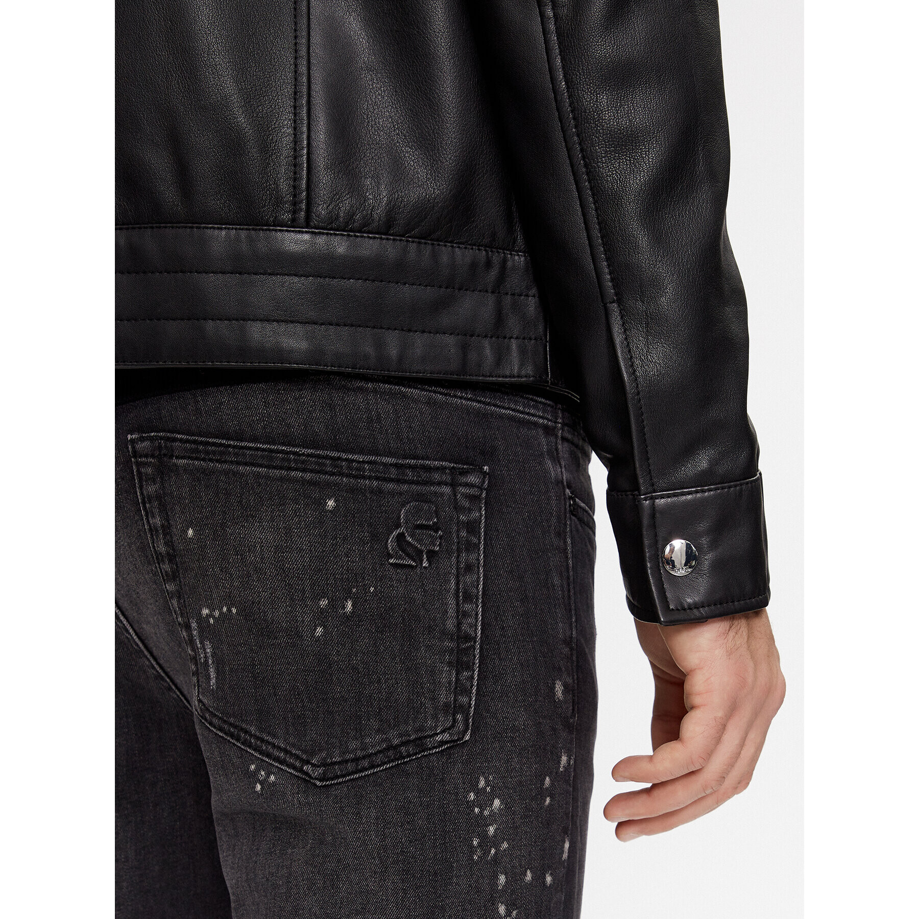 KARL LAGERFELD Кожено яке 555019 534422 Черен Regular Fit - Pepit.bg
