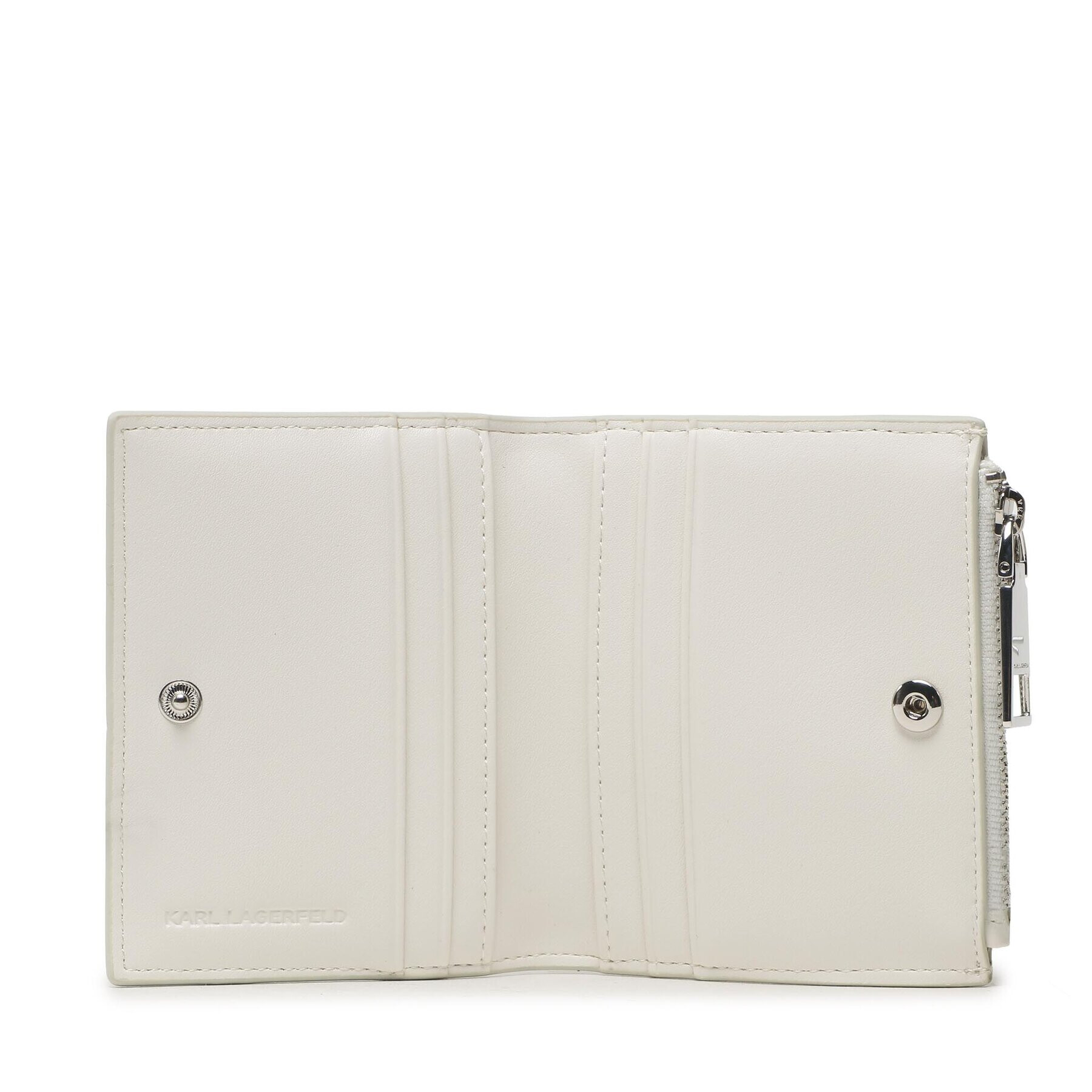 KARL LAGERFELD Малък дамски портфейл 230W3226 Бял - Pepit.bg