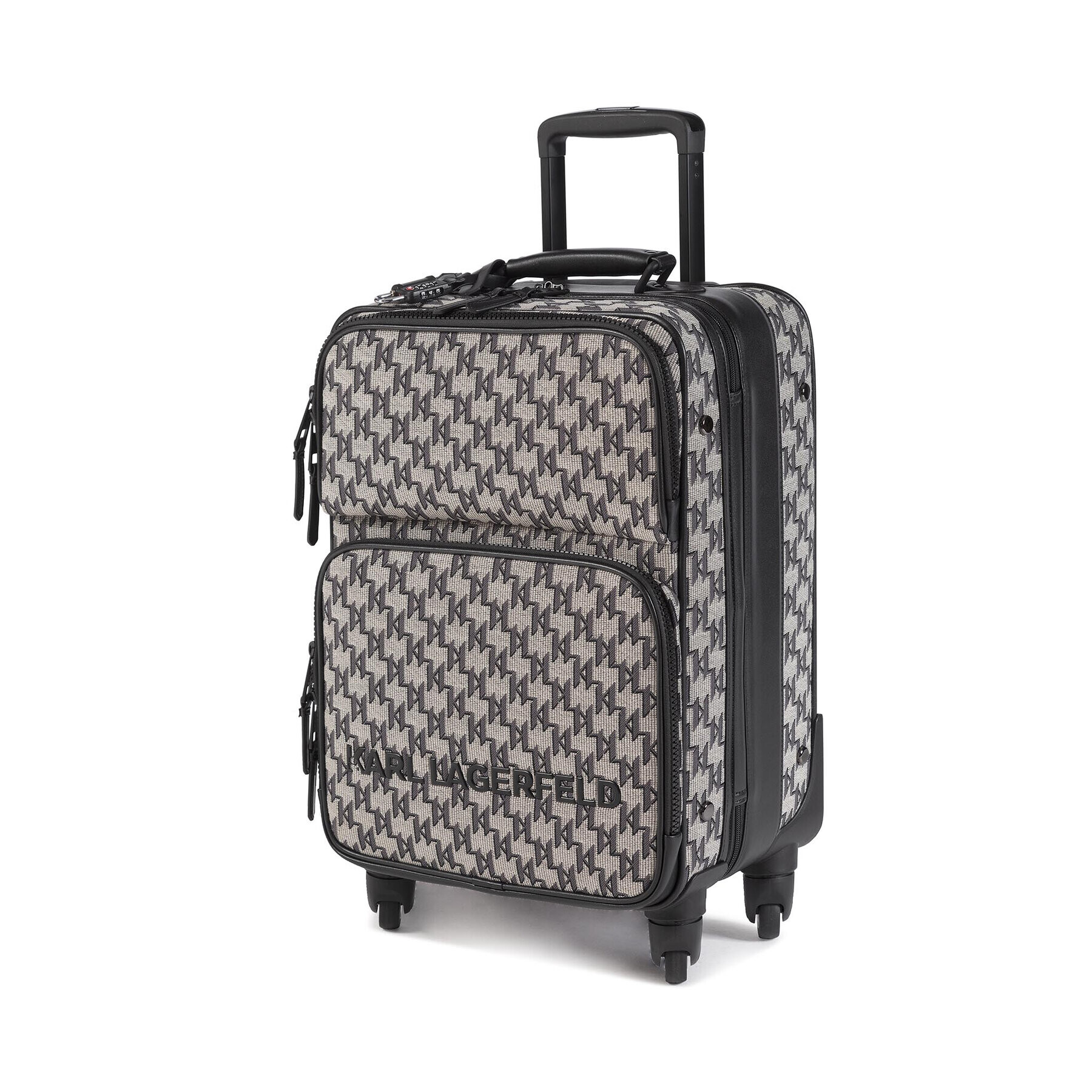 KARL LAGERFELD Малък текстилен куфар 220W3089 Сив - Pepit.bg