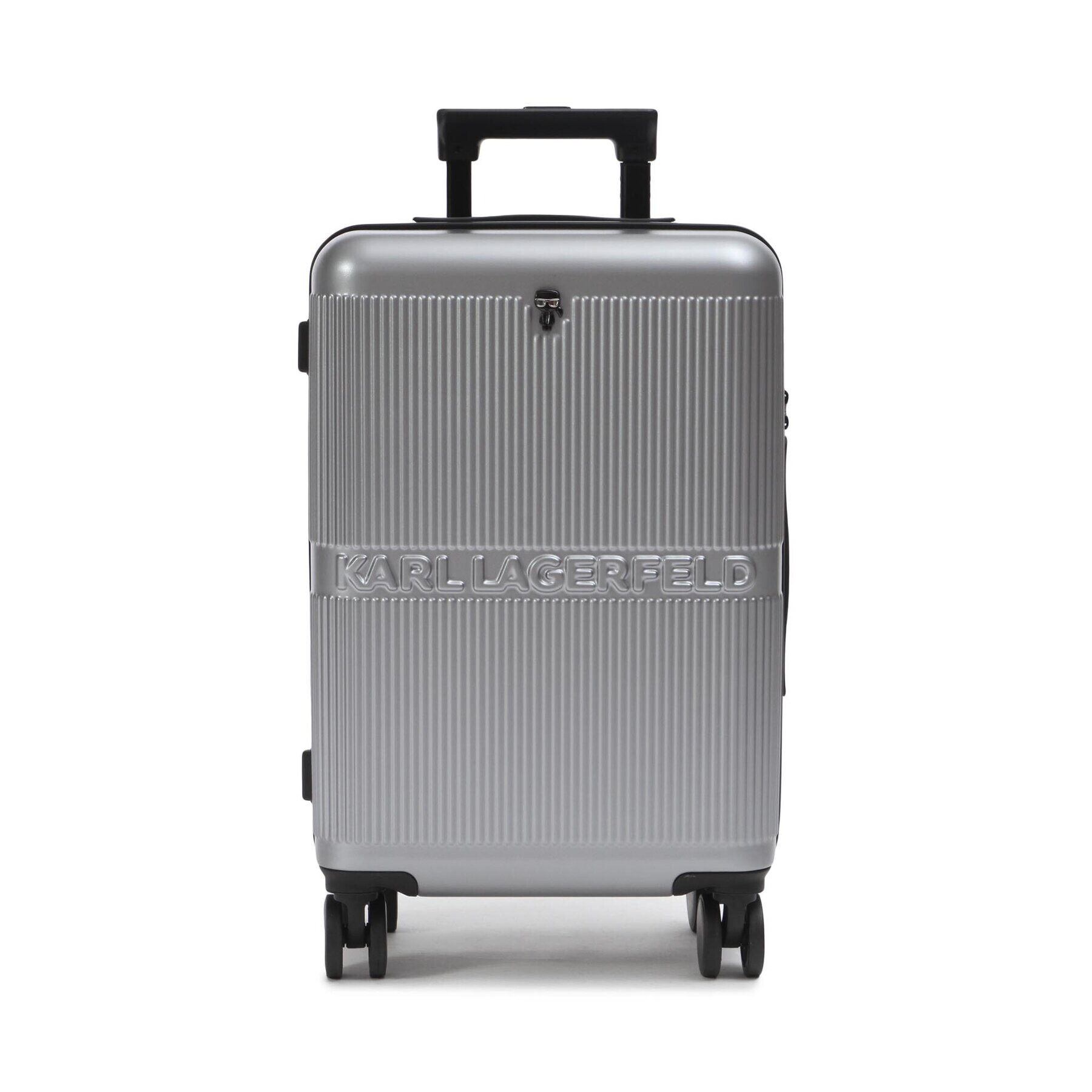 KARL LAGERFELD Малък твърд куфар 210W3022 Сребрист - Pepit.bg