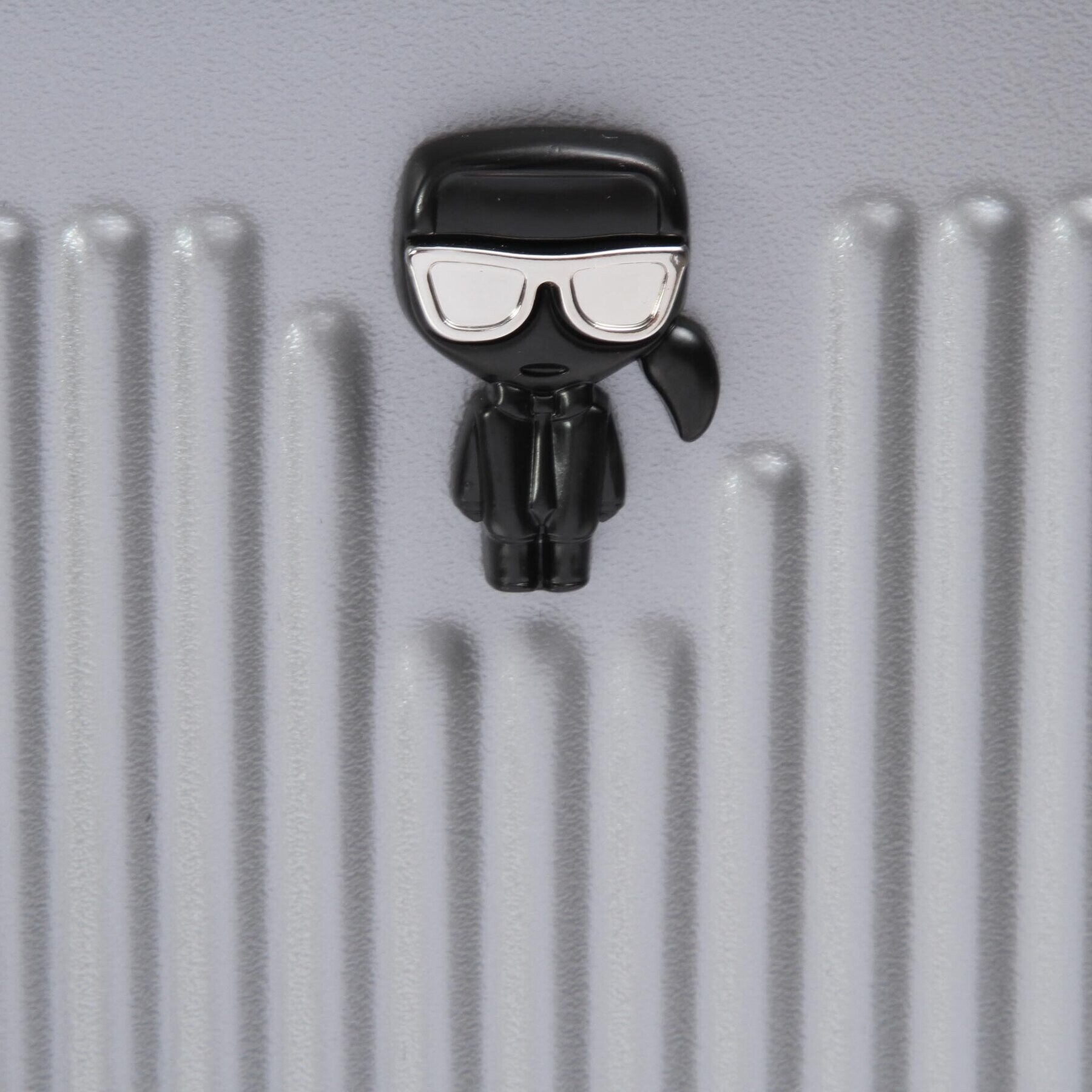 KARL LAGERFELD Малък твърд куфар 210W3022 Сребрист - Pepit.bg