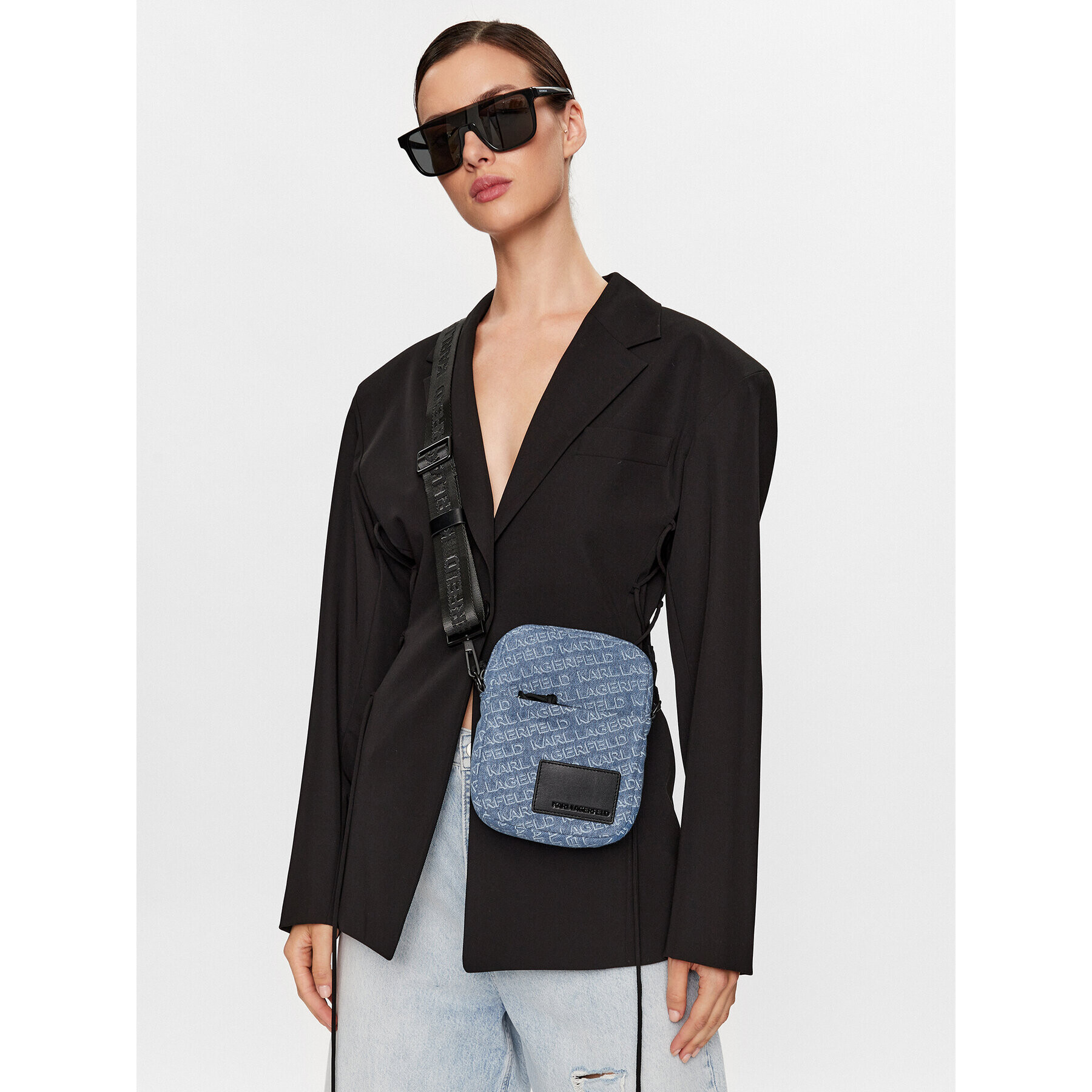 KARL LAGERFELD Мъжка чантичка 231M3066 Син - Pepit.bg