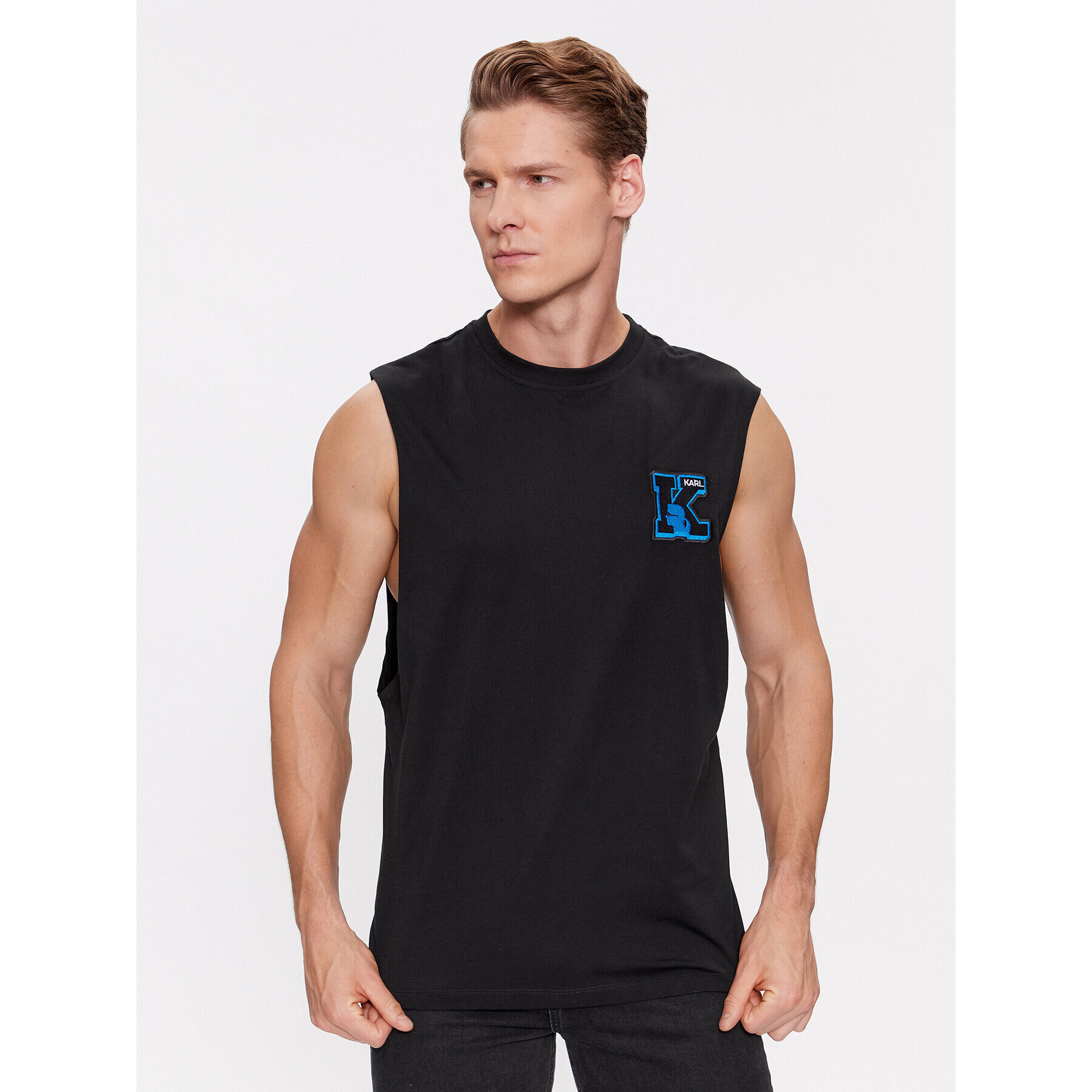 KARL LAGERFELD Мъжки топ 240M2203 Черен Regular Fit - Pepit.bg