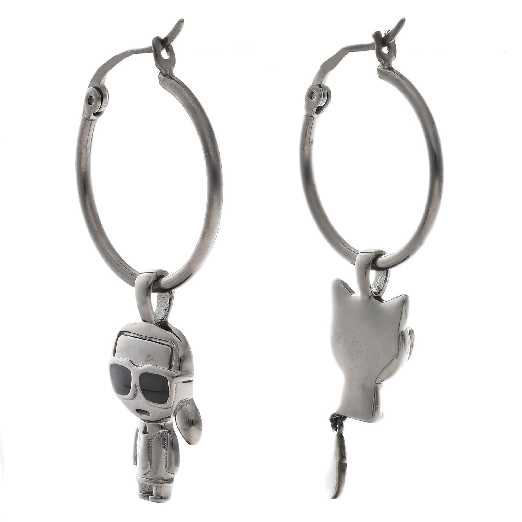 KARL LAGERFELD Обици 220W3909 Сив - Pepit.bg