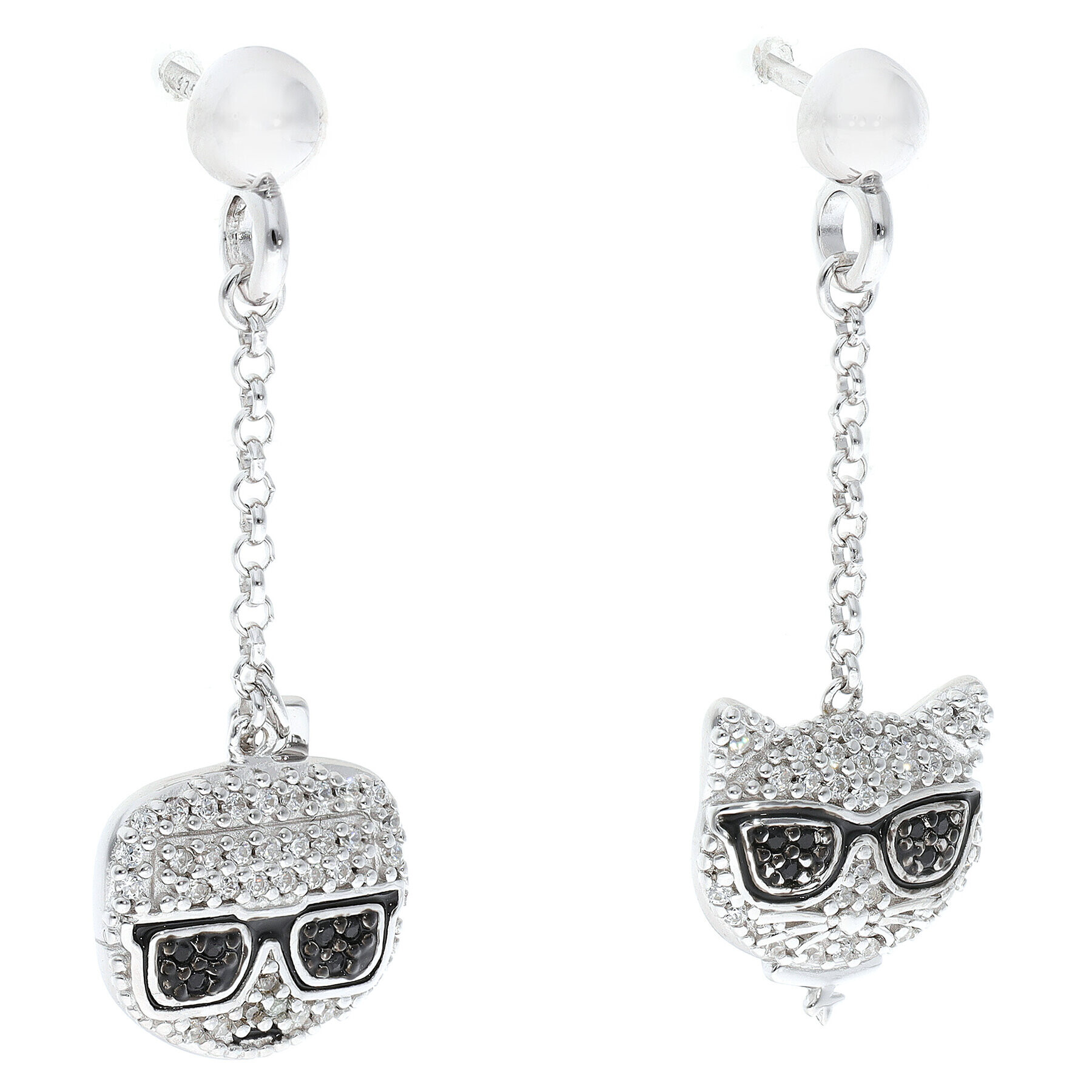 KARL LAGERFELD Обици 220W3964 Сребрист - Pepit.bg