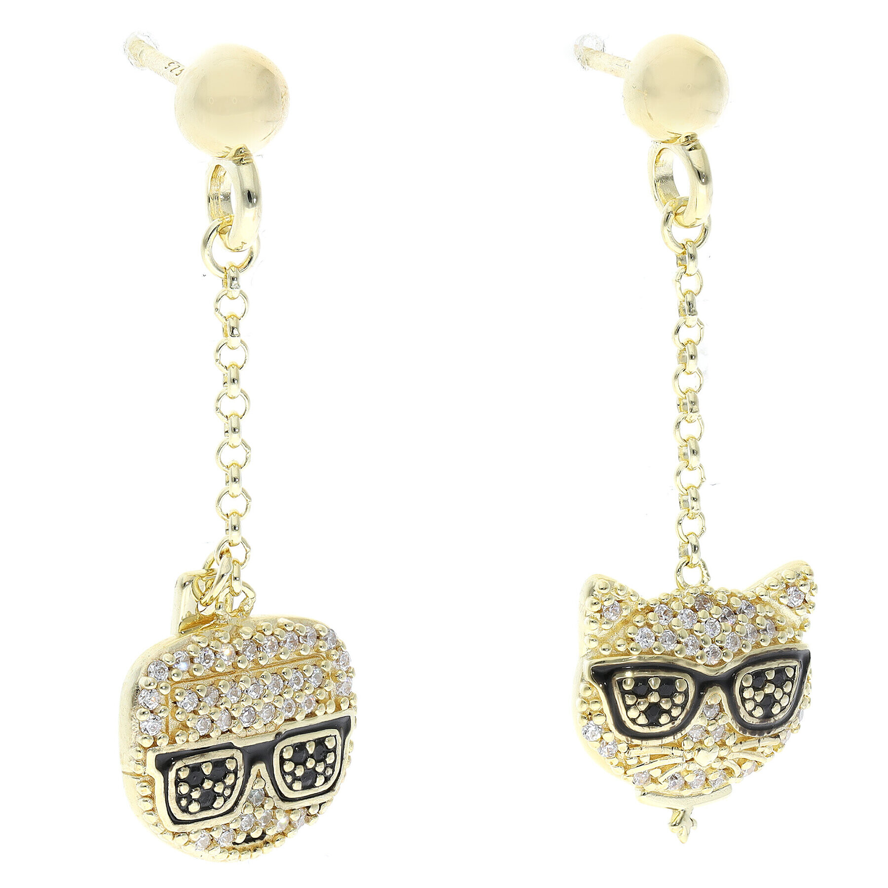 KARL LAGERFELD Обици 220W3964 Златист - Pepit.bg