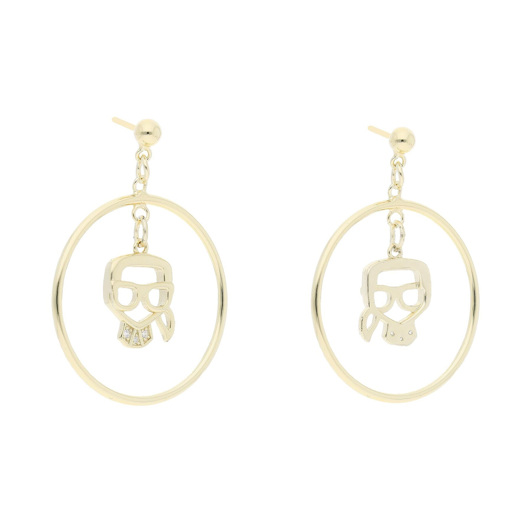 KARL LAGERFELD Обици 226W3938 Златист - Pepit.bg