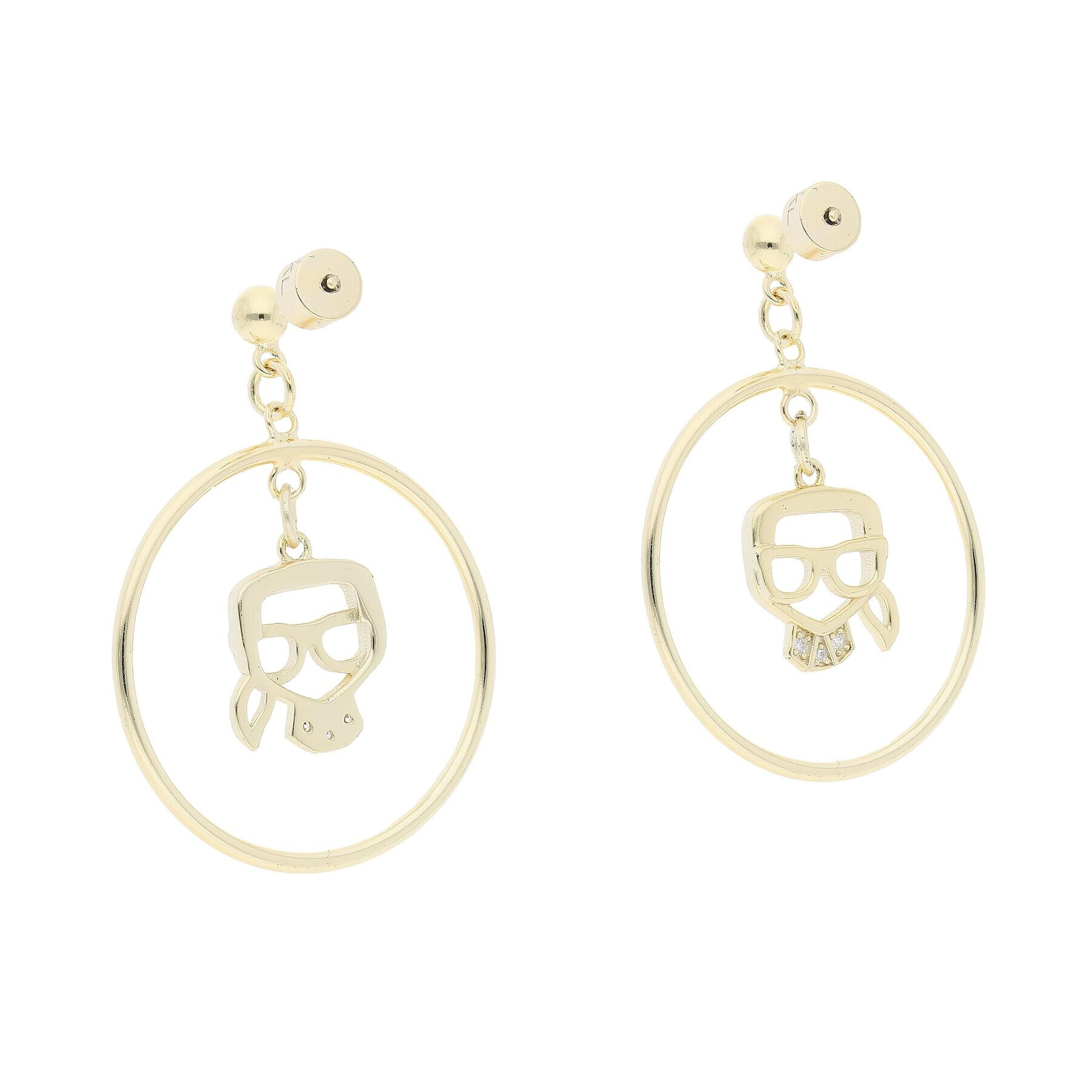 KARL LAGERFELD Обици 226W3938 Златист - Pepit.bg