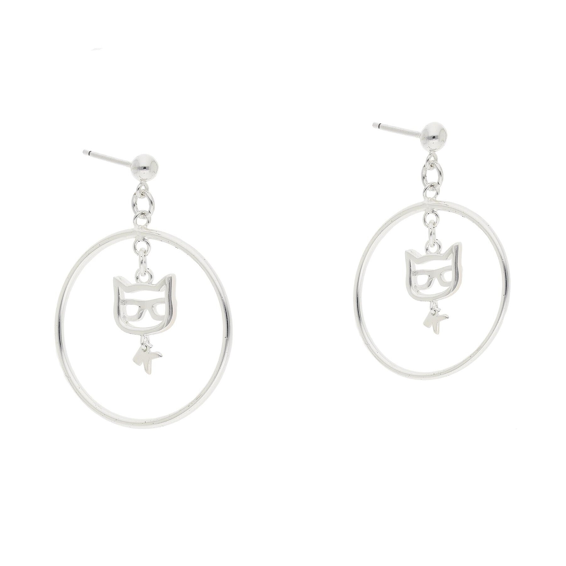KARL LAGERFELD Обици 226W3939 Сребрист - Pepit.bg