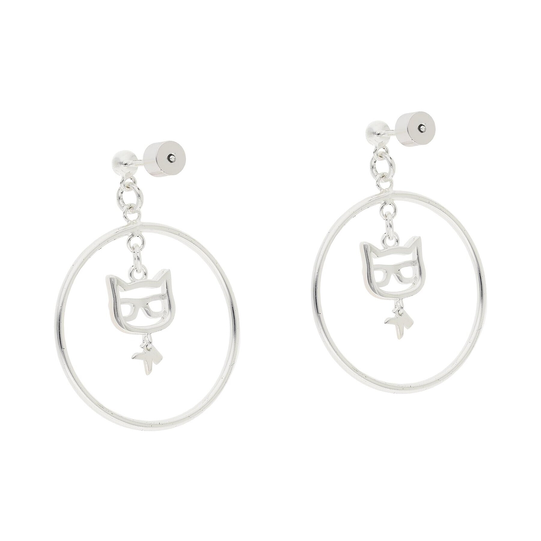 KARL LAGERFELD Обици 226W3939 Сребрист - Pepit.bg