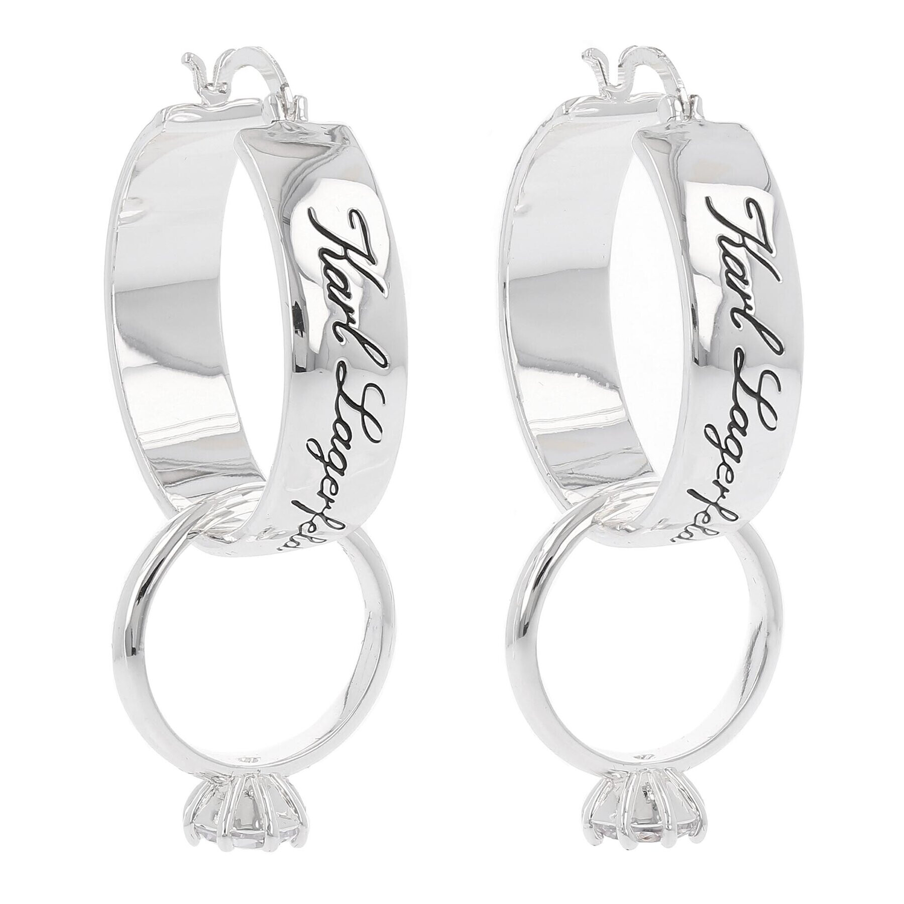KARL LAGERFELD Обици 231W3922 Сребрист - Pepit.bg