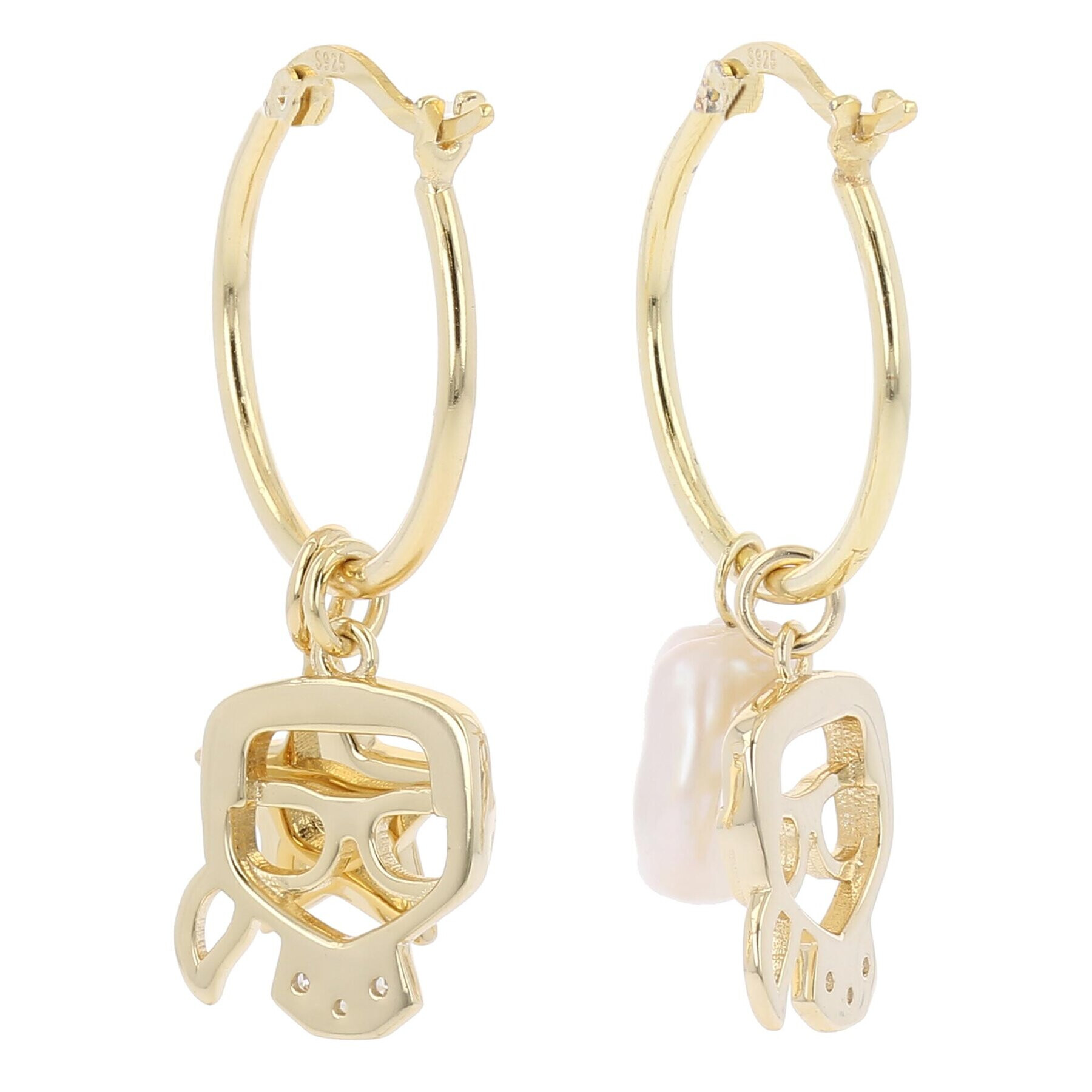 KARL LAGERFELD Обици 231W3930 Златист - Pepit.bg