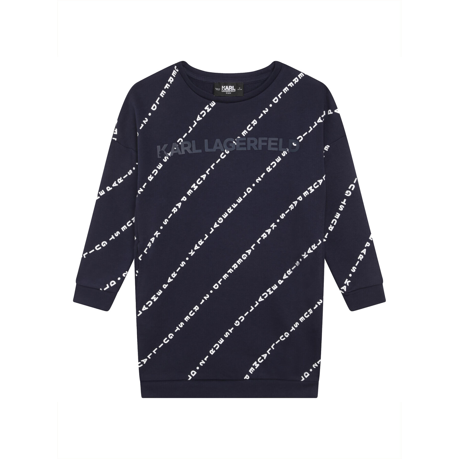 Karl Lagerfeld Kids Плетена рокля Z12219 D Тъмносин Regular Fit - Pepit.bg