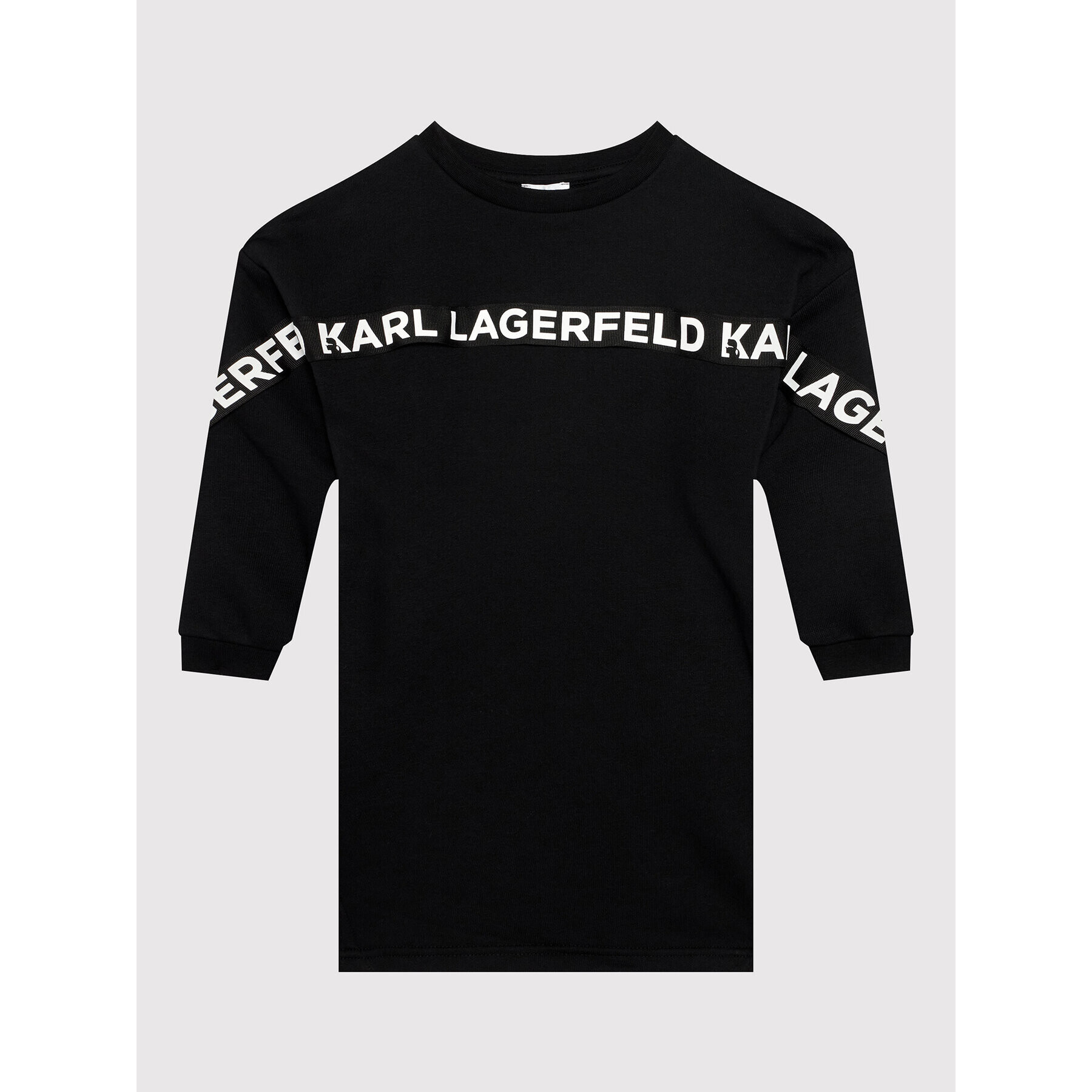 KARL LAGERFELD Плетена рокля Z12187 M Черен Regular Fit - Pepit.bg