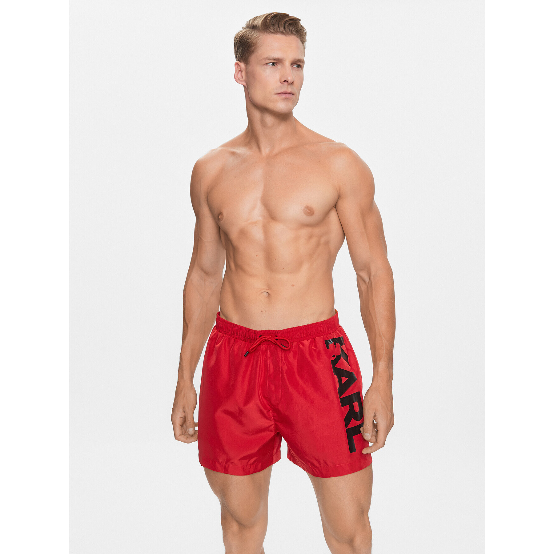 KARL LAGERFELD Плувни шорти 230M2202 Червен Regular Fit - Pepit.bg