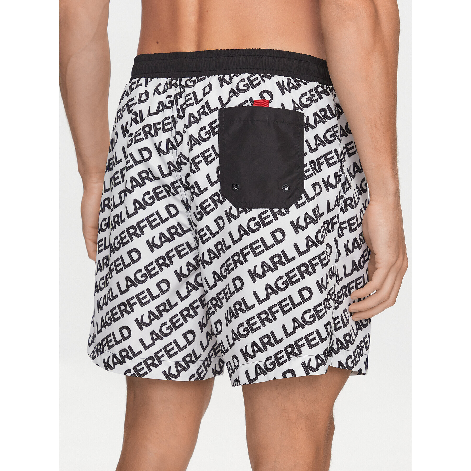 KARL LAGERFELD Плувни шорти 230M2203 Бял Regular Fit - Pepit.bg