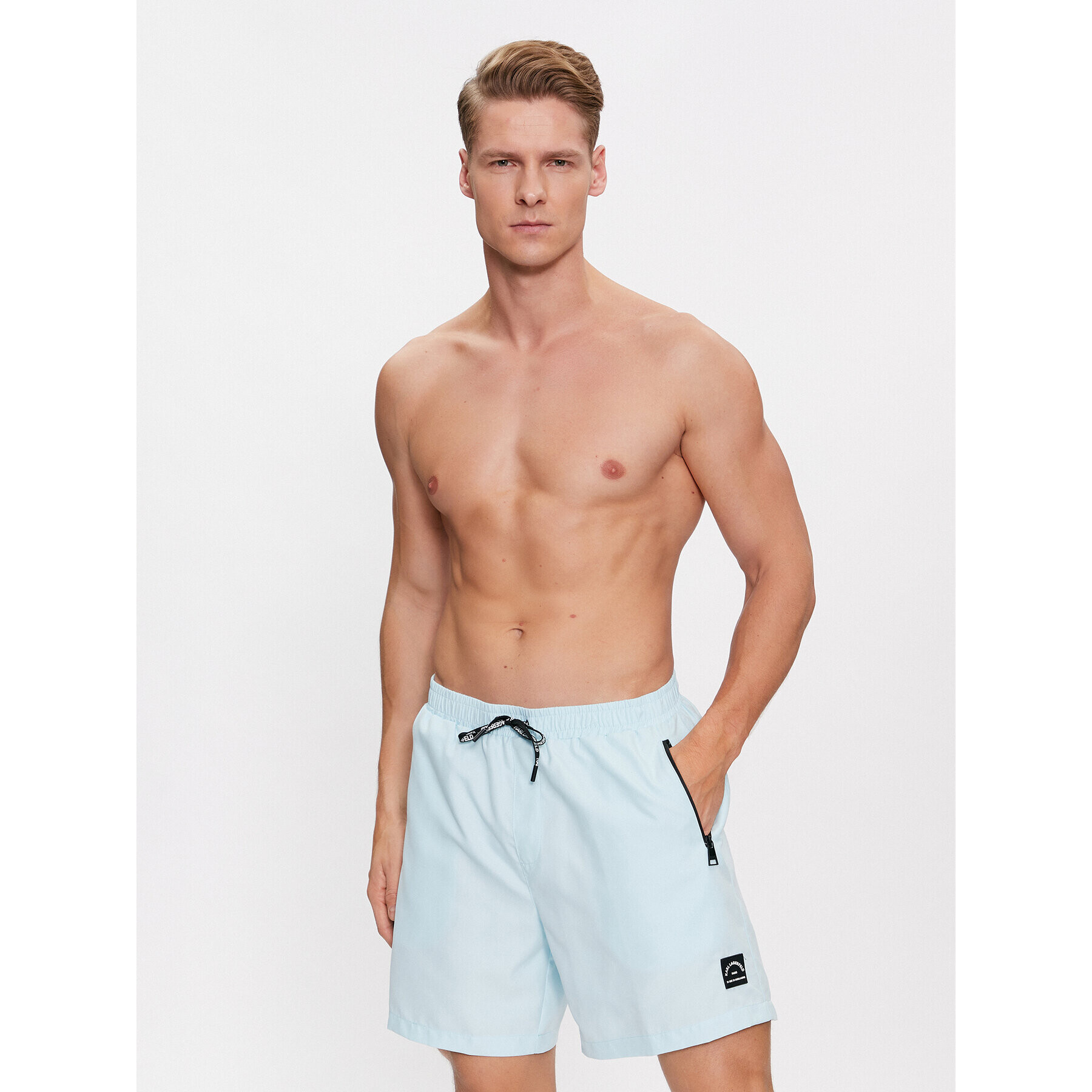 KARL LAGERFELD Плувни шорти 230M2204 Син Regular Fit - Pepit.bg